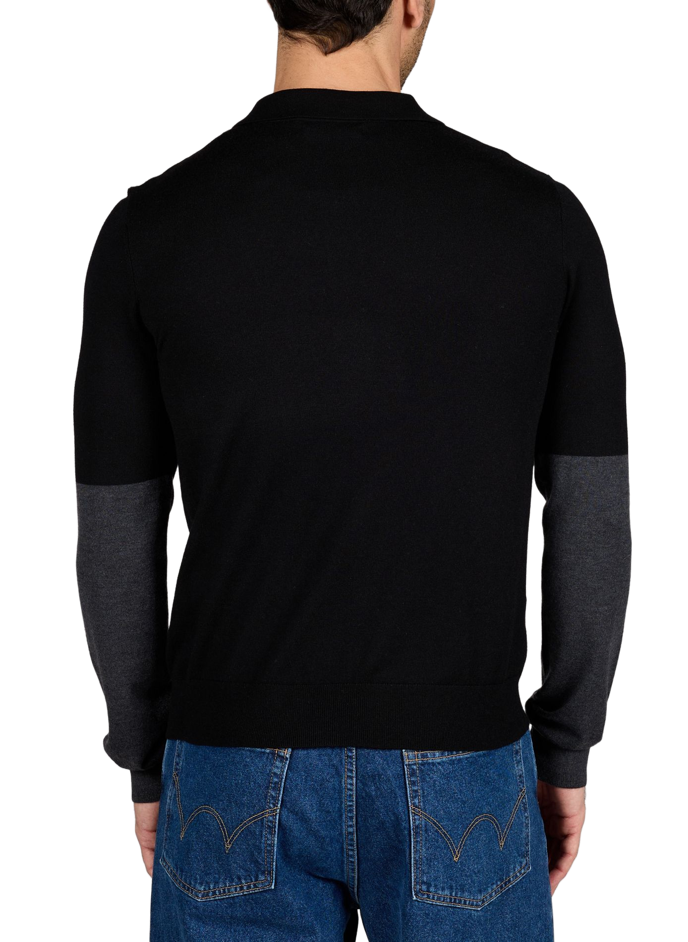 Polo manches longues en laine mélangée ENTIRE STUDIOS Noir