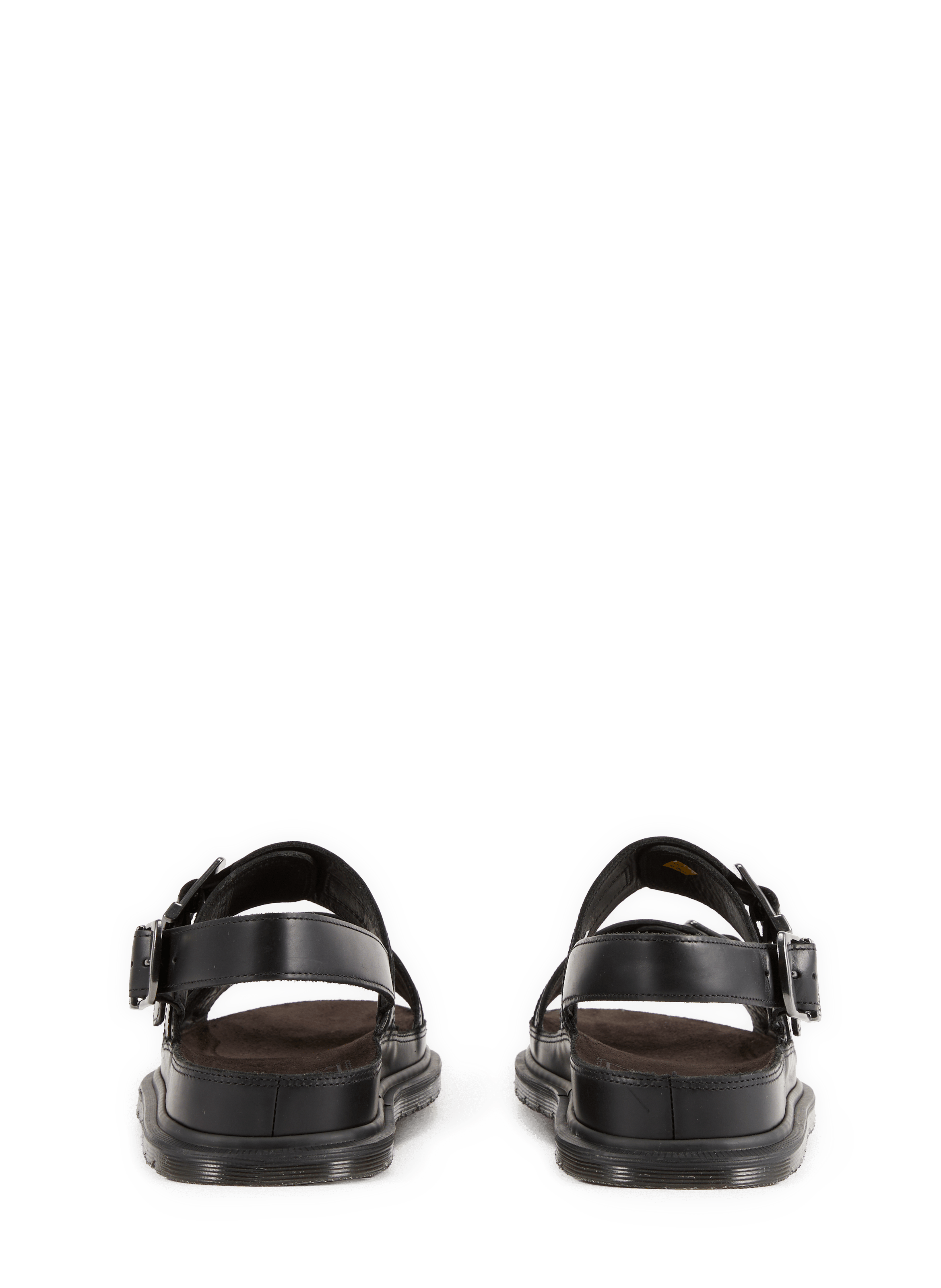 Sandales unies en cuir DR. MARTENS Noir