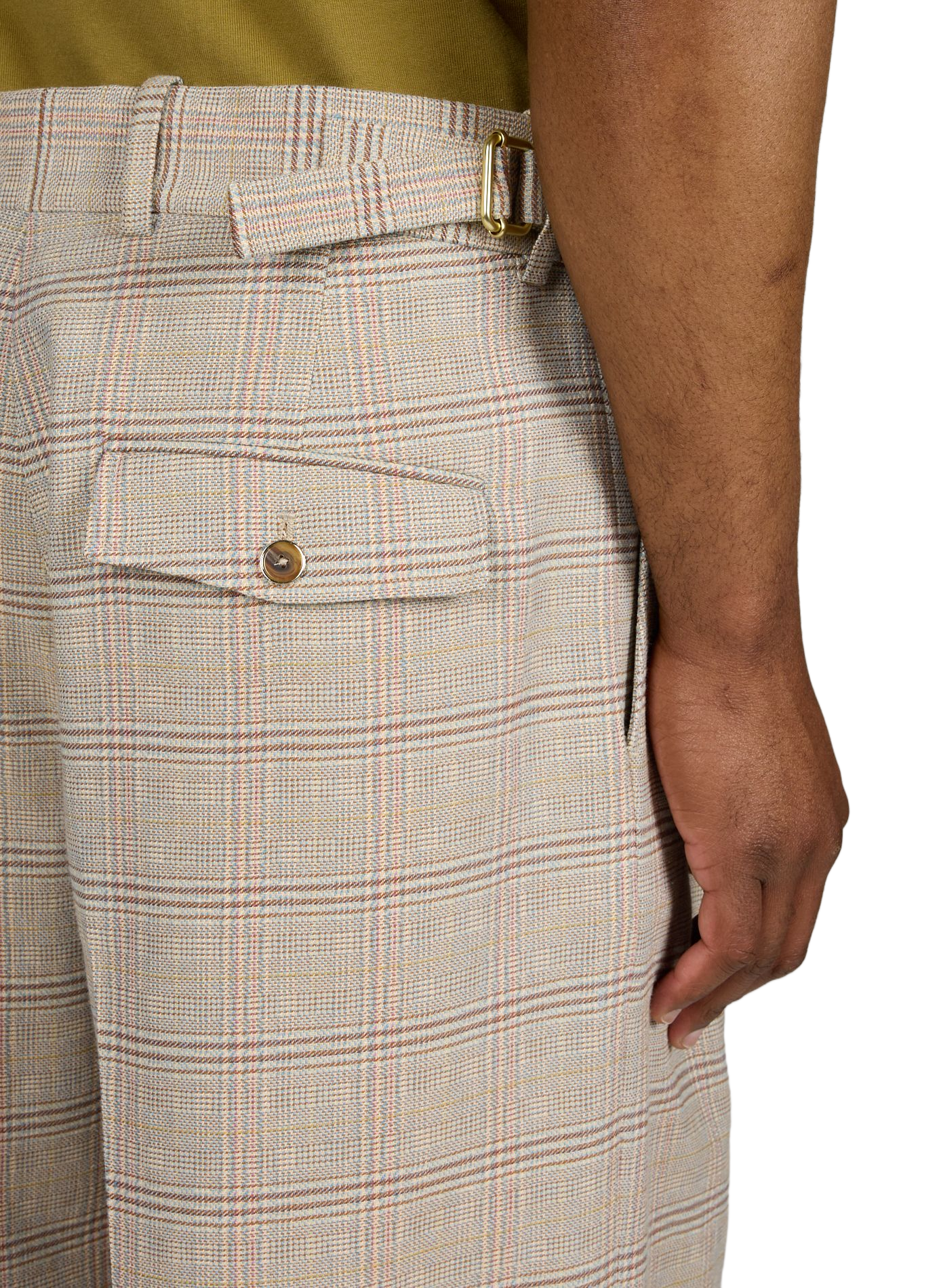 Kurzes kariertes Hemd DROLE DE MONSIEUR Beige