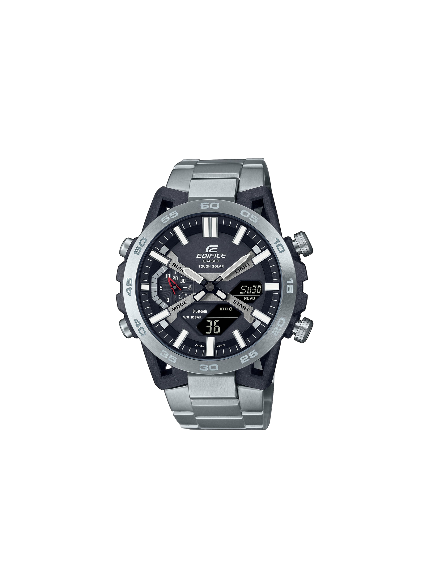 Kwartshorloge Casio Edifice van roestvrij staal CASIO Zwart