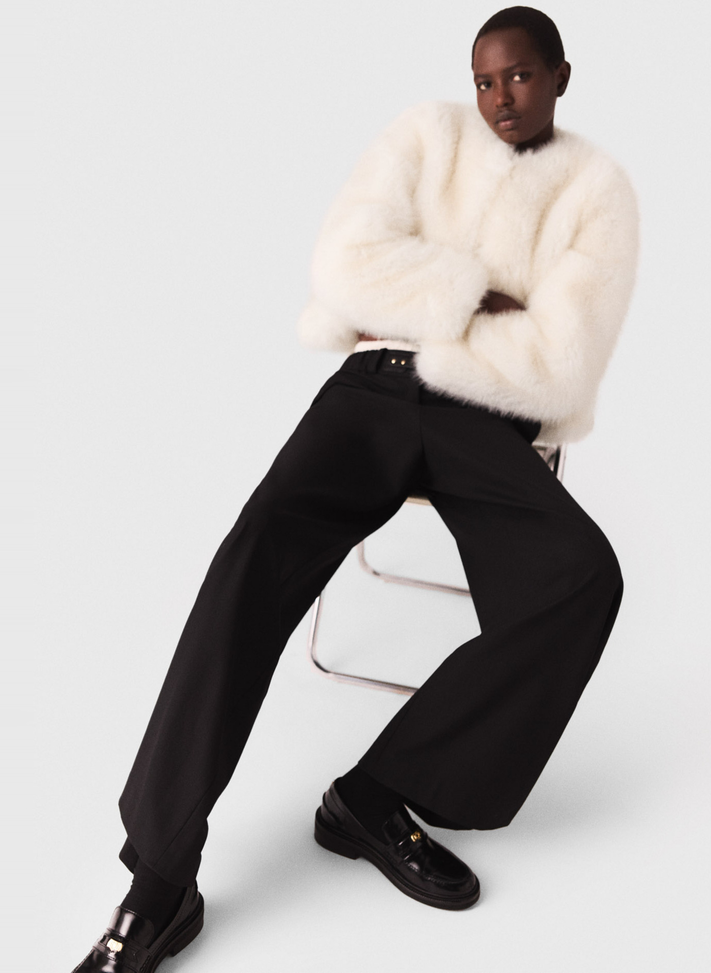 Pantalon large MAJE Noir