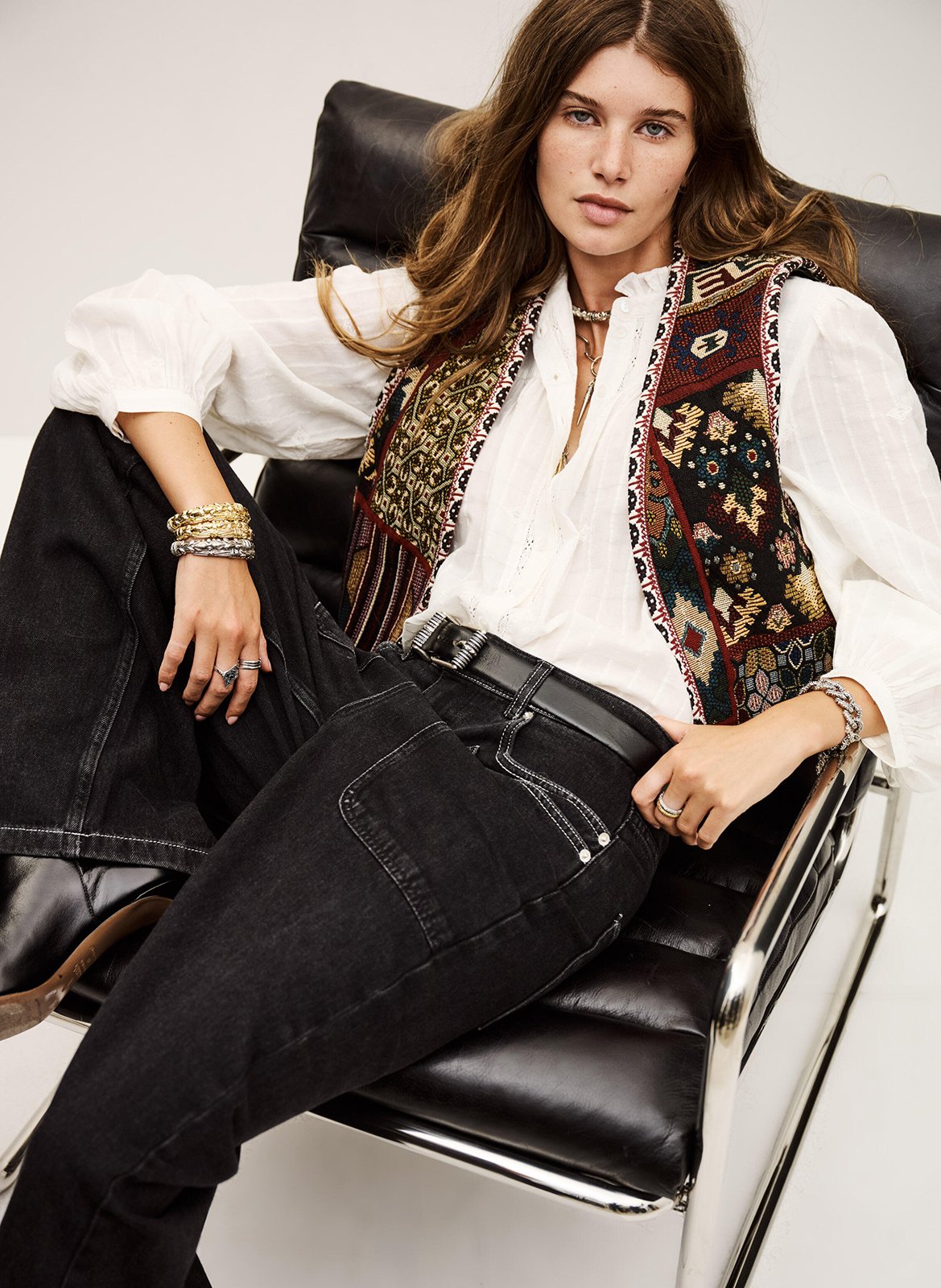 Jean large noel BA&SH Noir