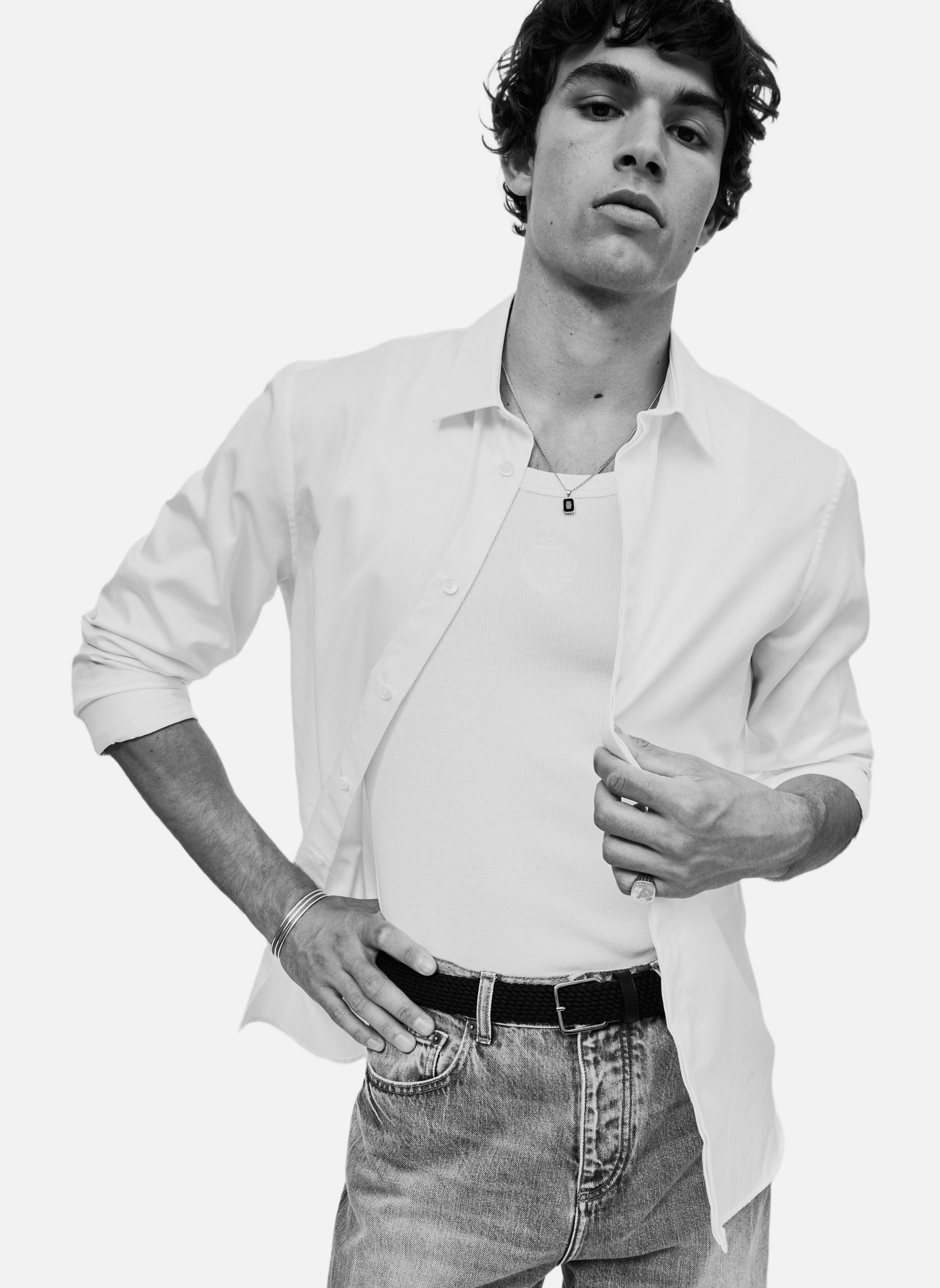 Chemise formelle coupe droite THE KOOPLES Blanc