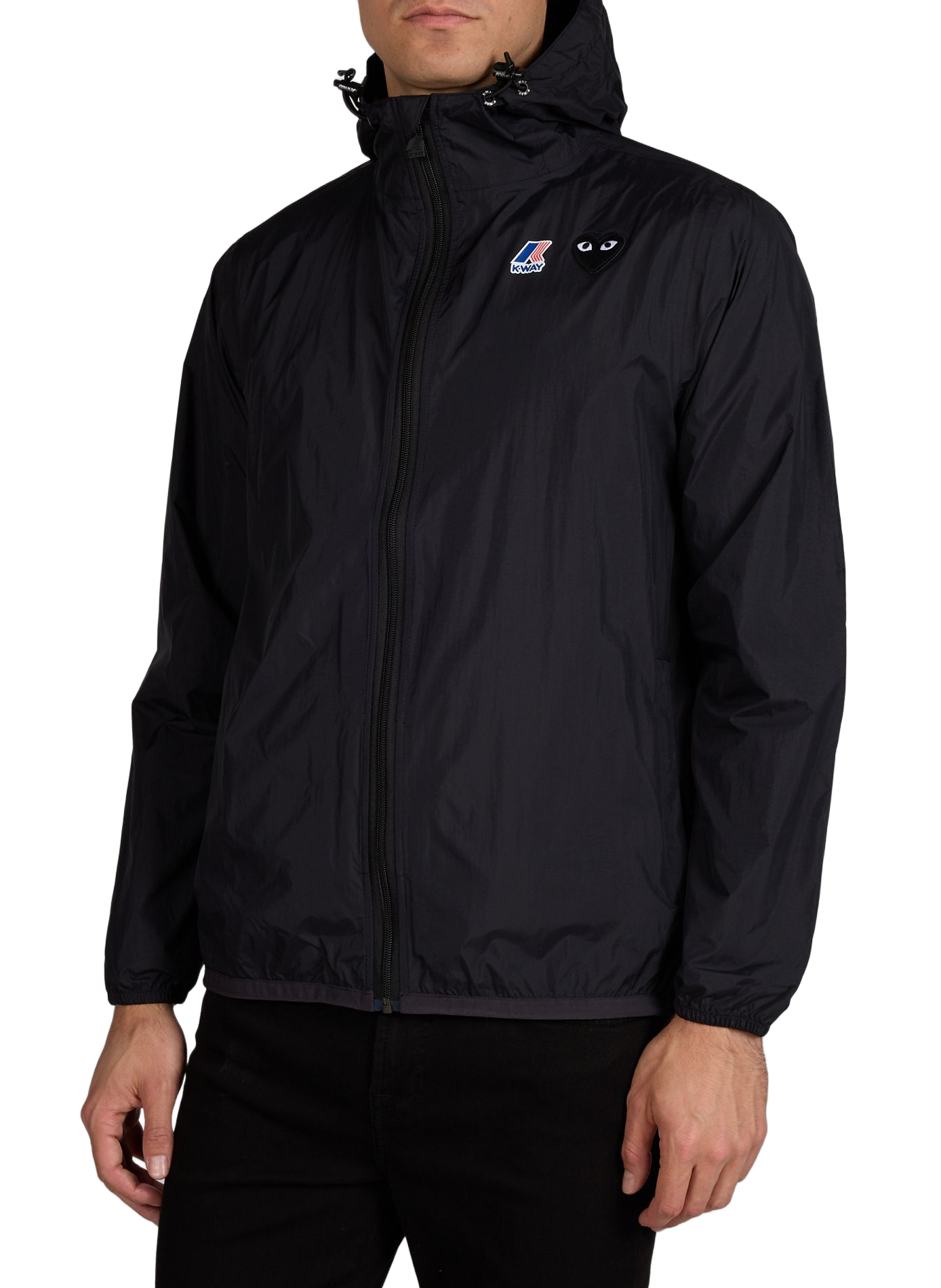 Wasserdichte Kapuzenjacke COMME DES GARCONS PLAY Schwarz