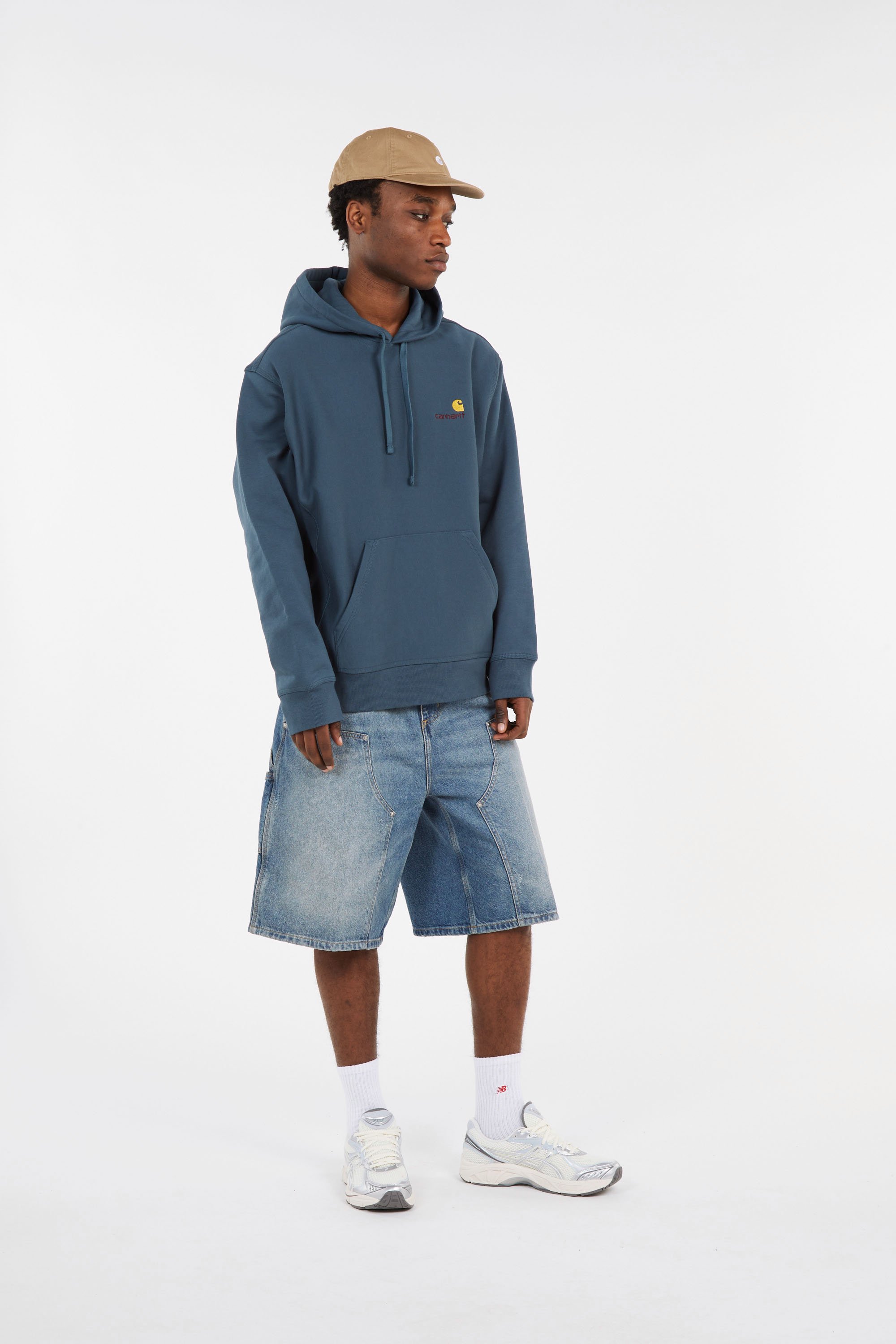 Hoodie american script CARHARTT WIP Bleu