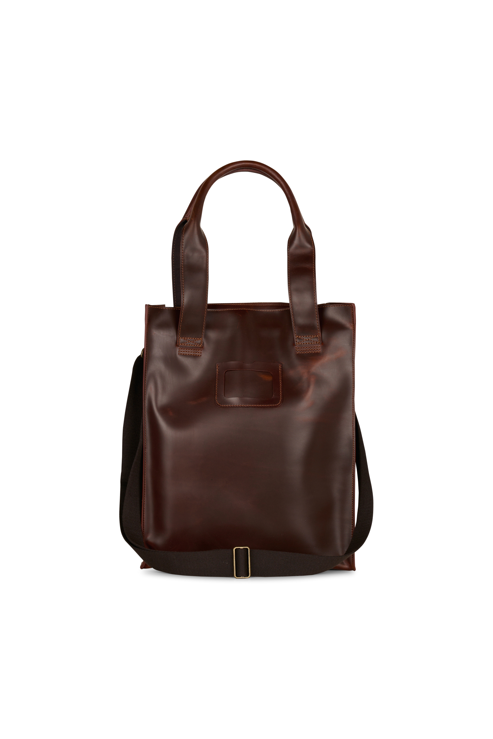 Sac shoppinge en cuir DR. MARTENS Marron