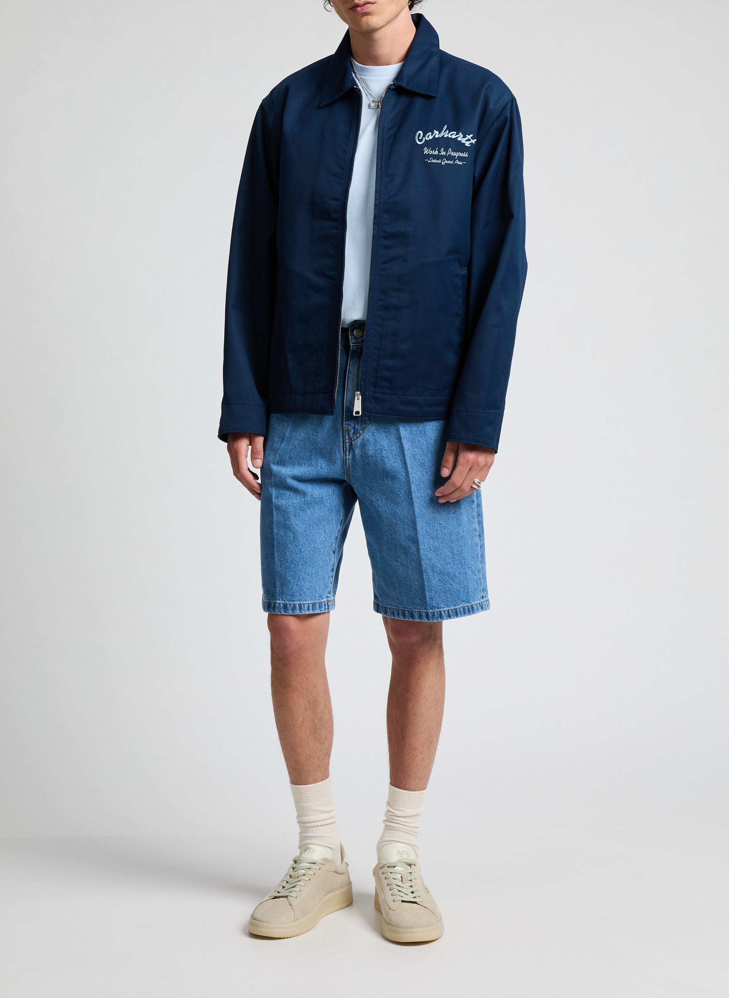 Wide-leg denim shorts CARHARTT WIP Blue