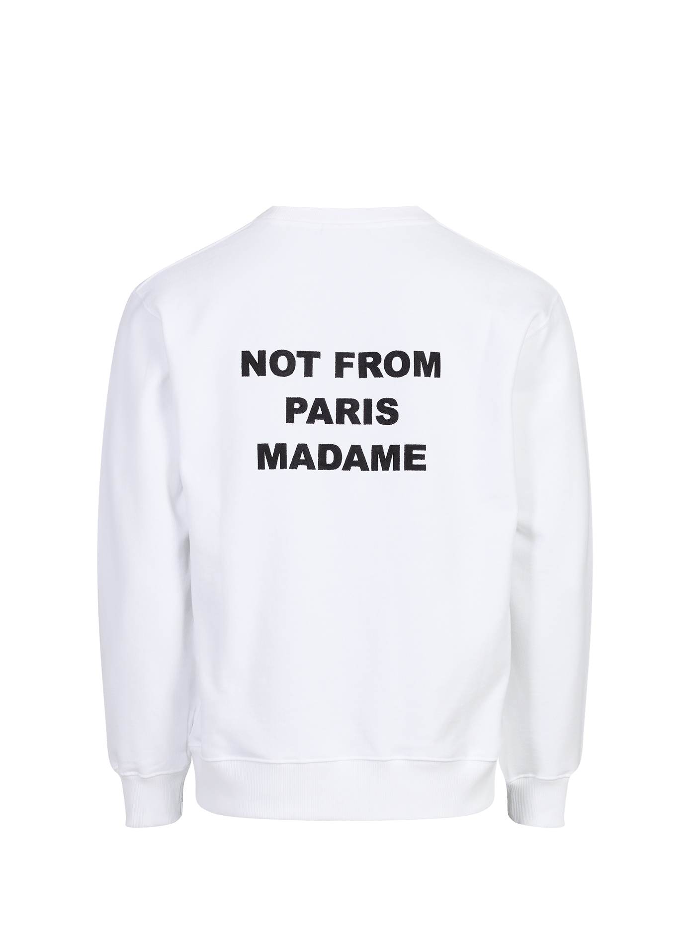 Slogan cotton sweatshirt DROLE DE MONSIEUR White