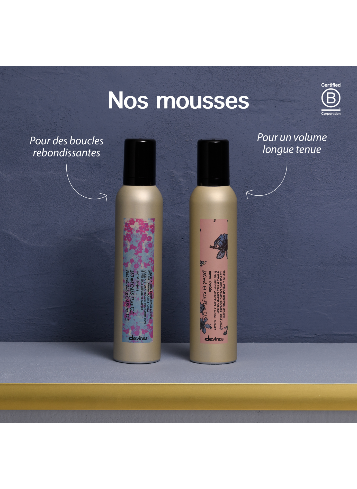 Lockige Feuchtigkeitsmousse DAVINES No color