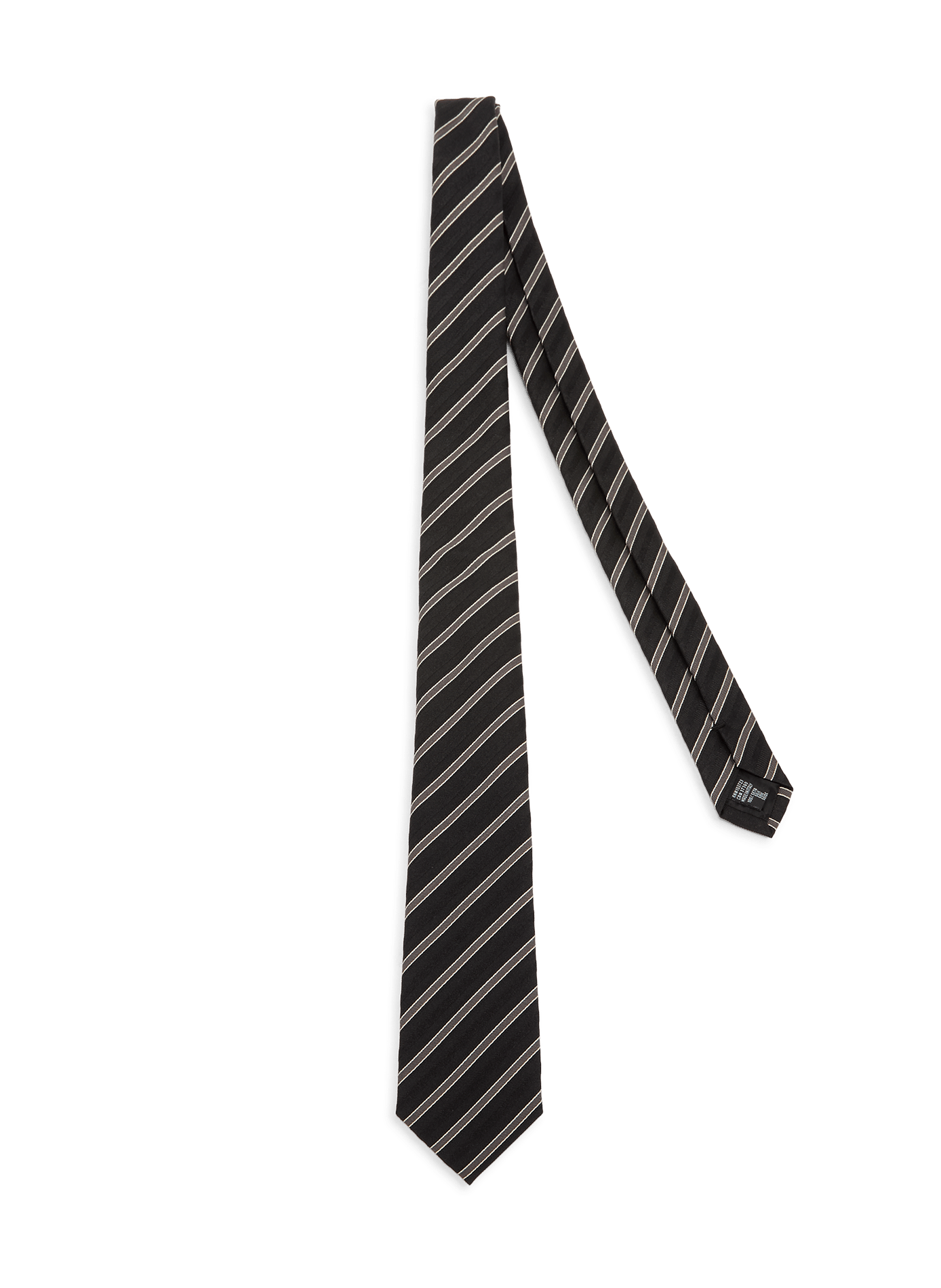 Striped silk tie EMPORIO ARMANI Black