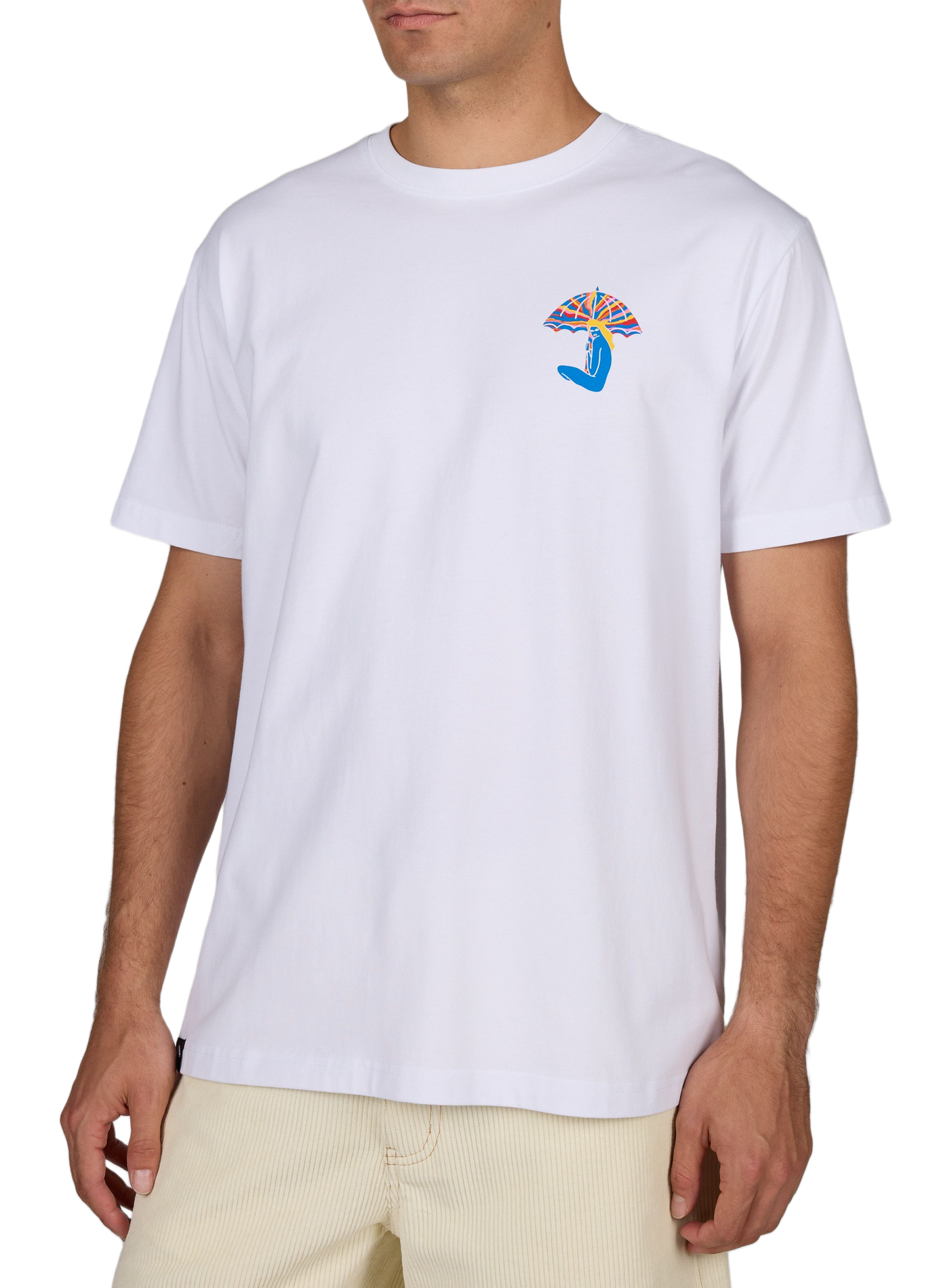 Printed straight t-shirt HELAS CAPS White