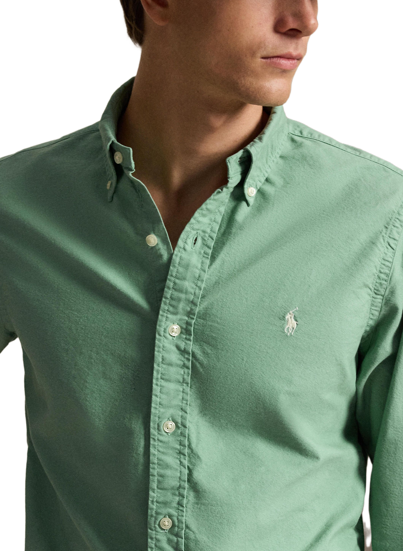 Chemise à manches longues en coton  | Bleu POLO RALPH LAUREN Homme