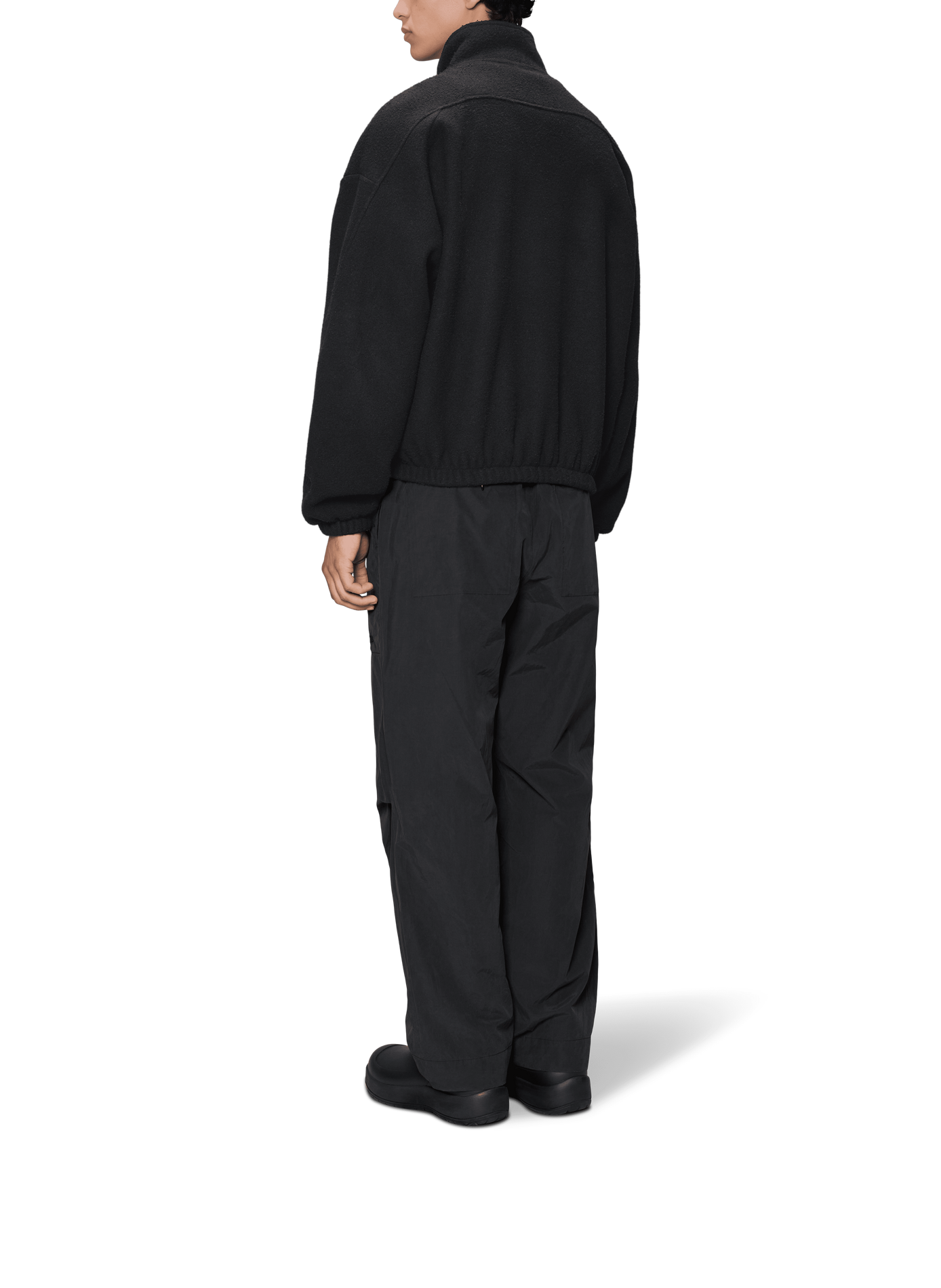 Chaqueta con cuello alto Cremallera Fleece RAINS Negro