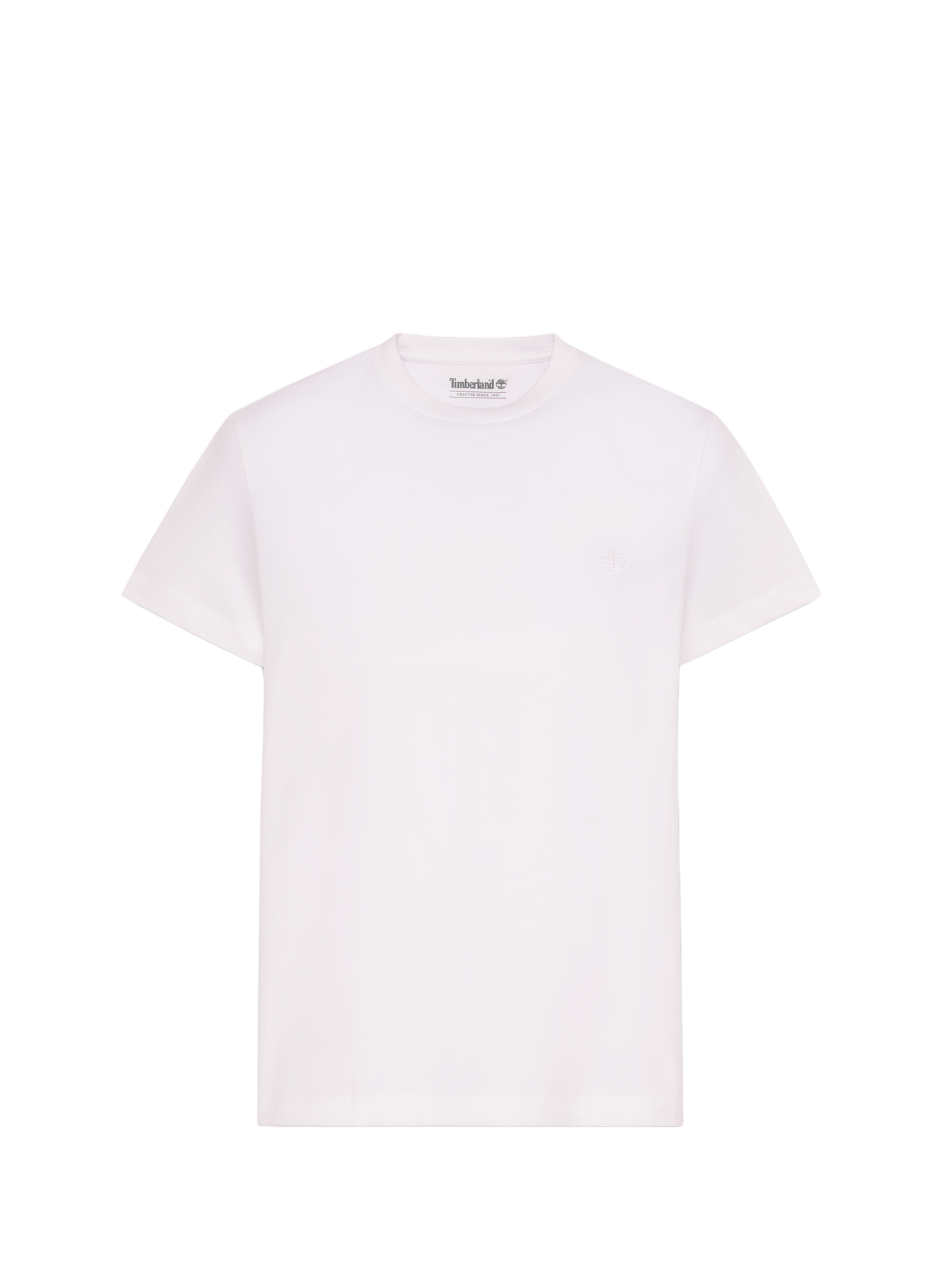 Gerader T-Shirt mit gesticktem Logo aus Baumwolle TIMBERLAND Weiss