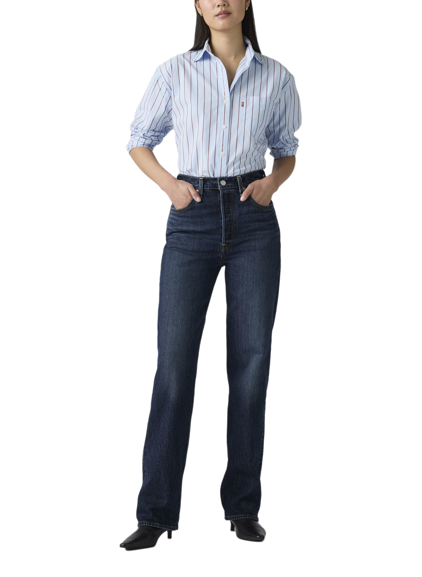 High-waisted bootcut jeans in a cotton blend LEVI'S Blue
