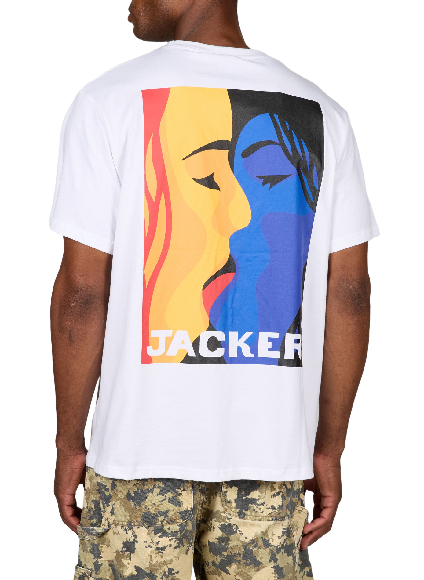 Katoenen T-shirt JACKER. Wit