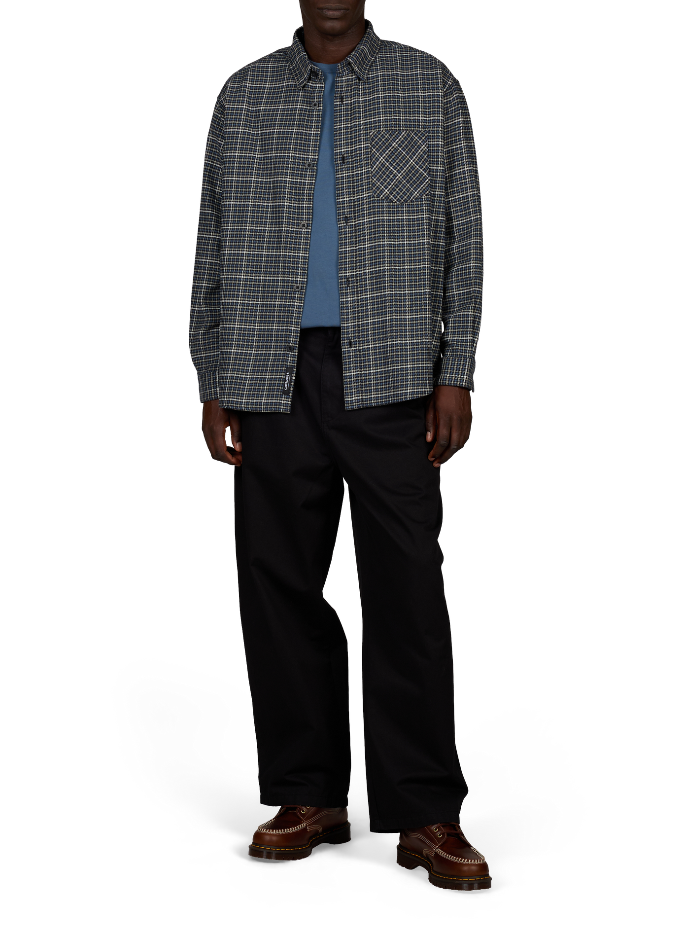 Todrick long-sleeve plaid cotton shirt CARHARTT WIP Blue