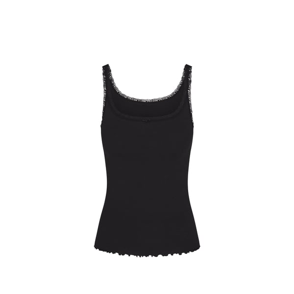 Débardeur en maille pointelle de coton mélangé Débardeur en maille pointelle de coton mélangé