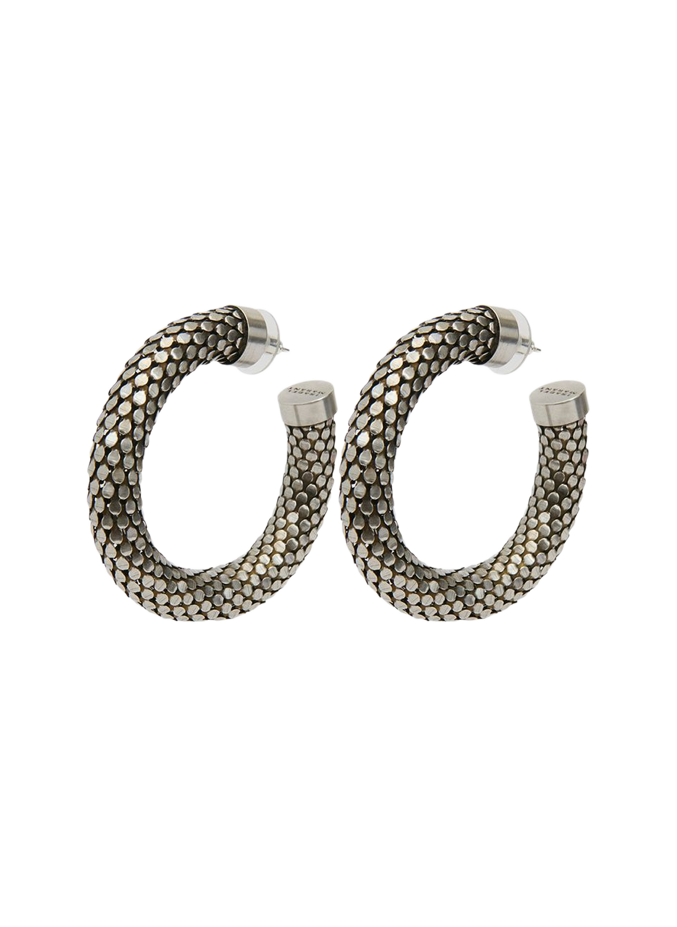 Créoles larges Doria effet maille écaille ISABEL MARANT Argent