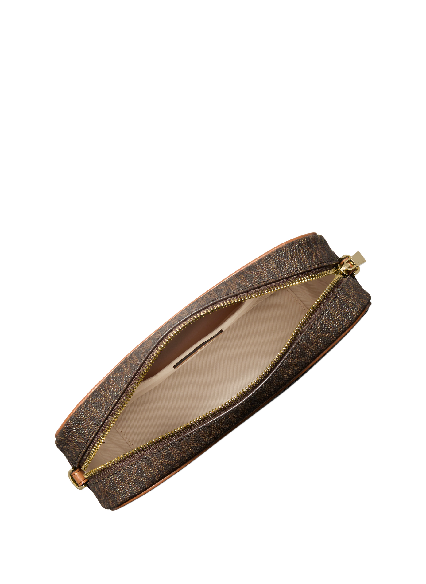 Grand sac à bandoulière Bev logotypé MICHAEL KORS Marron