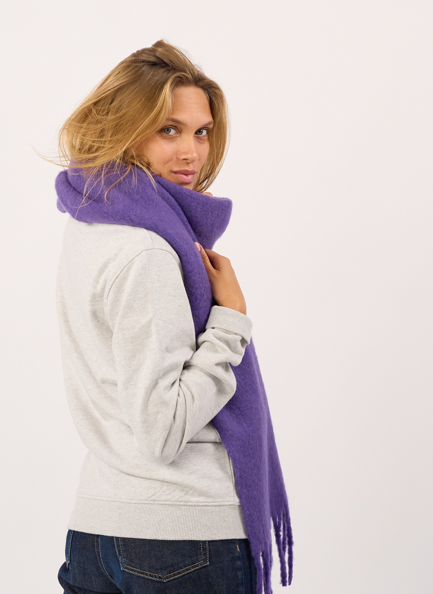 Echarpe en laine large BILLYBELT Violet