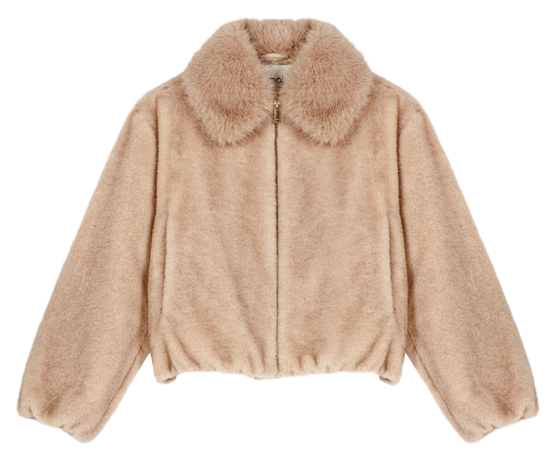Veste oversize effet fourrure MAJE Beige