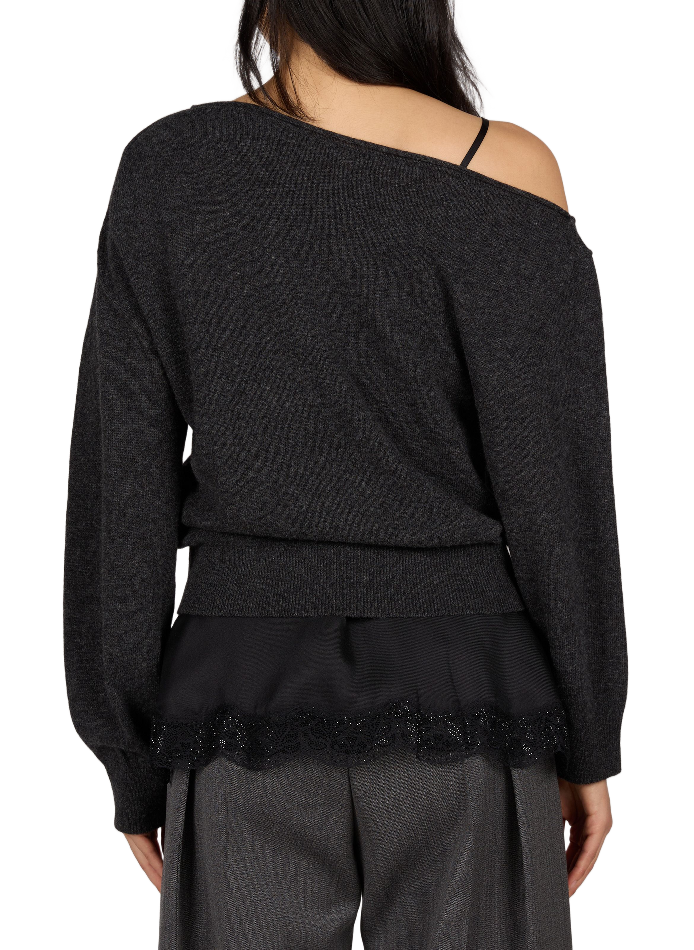 Oversized wool blend sweater ALEXANDER WANG Grey
