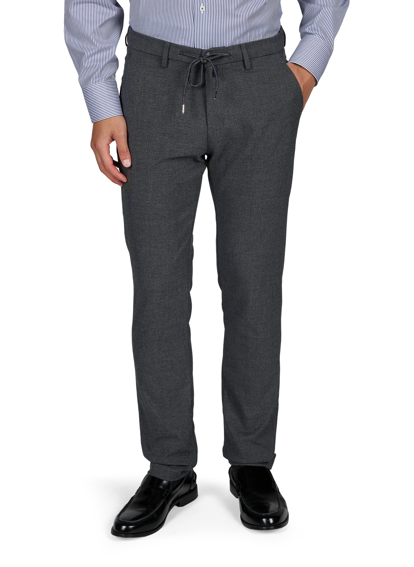 Gerade geschnittene Hose mit Strick-Effekt PIERRE CARDIN Grau