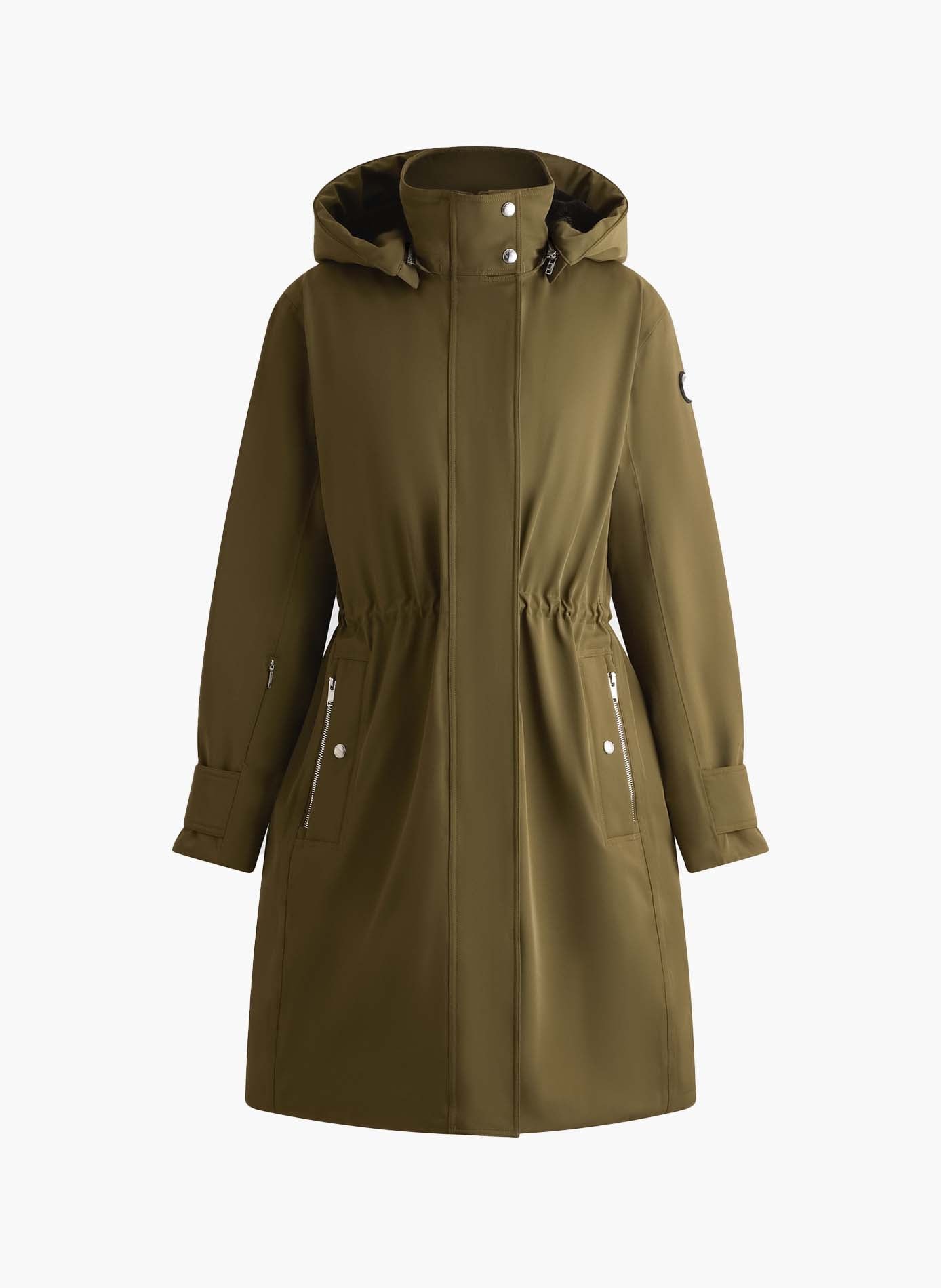 Manteau valomea col tailleur coupe ample FUSALP Kaki
