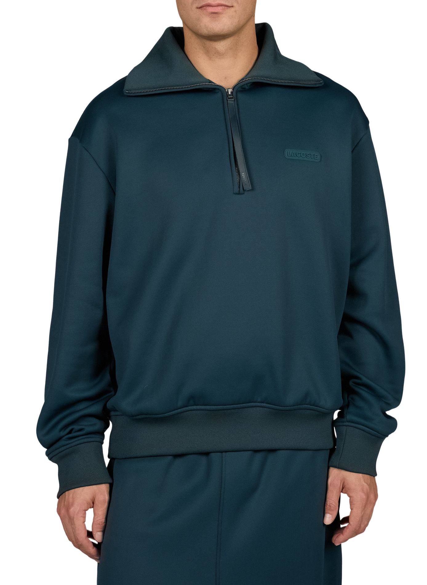 OMILLER straight-fit zip-up high-neck sweatshirt LACOSTE Blue