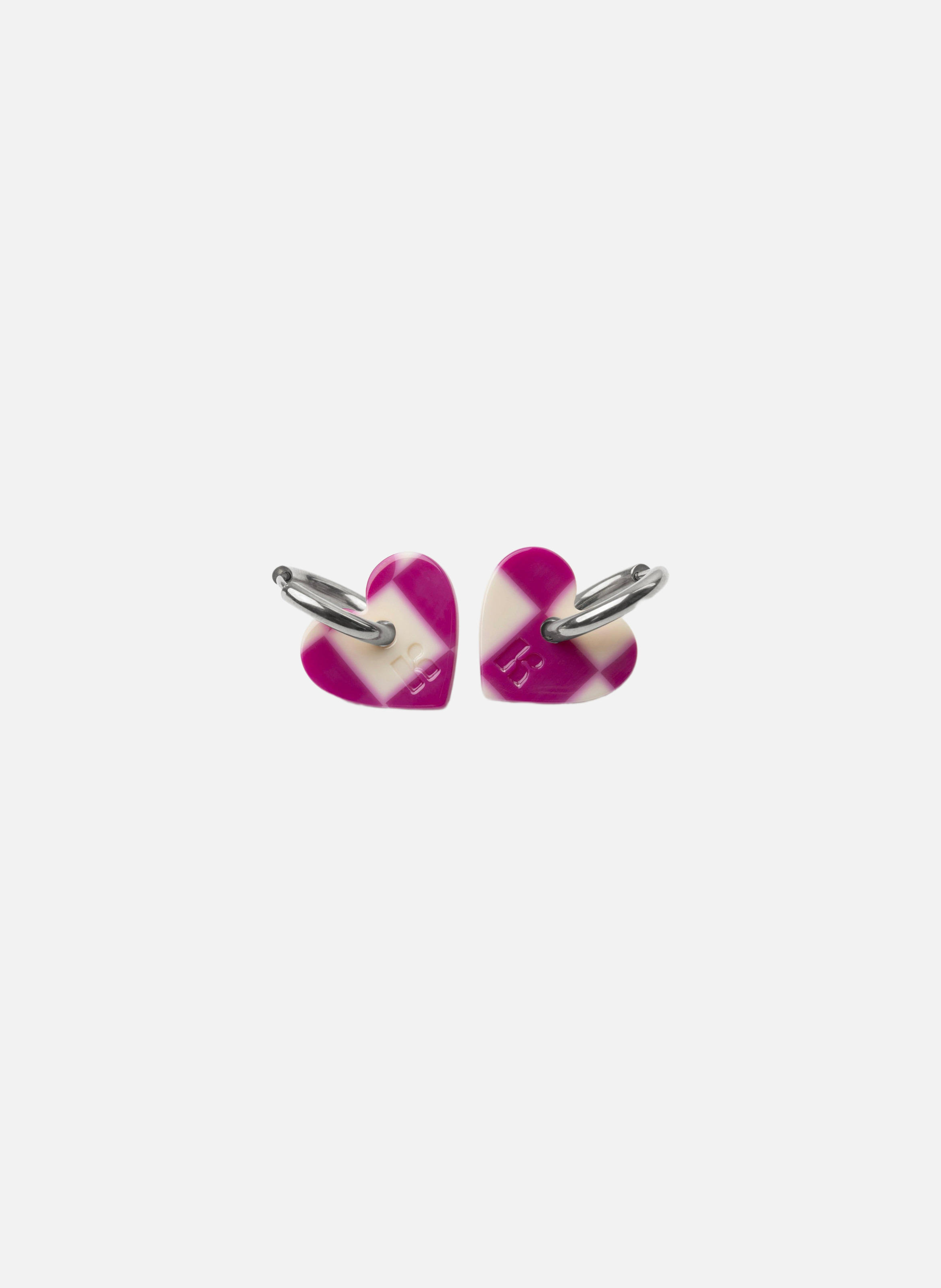 Boucles d'oreilles lova lova avec anneaux en acier inoxydable argenté  Carreaux