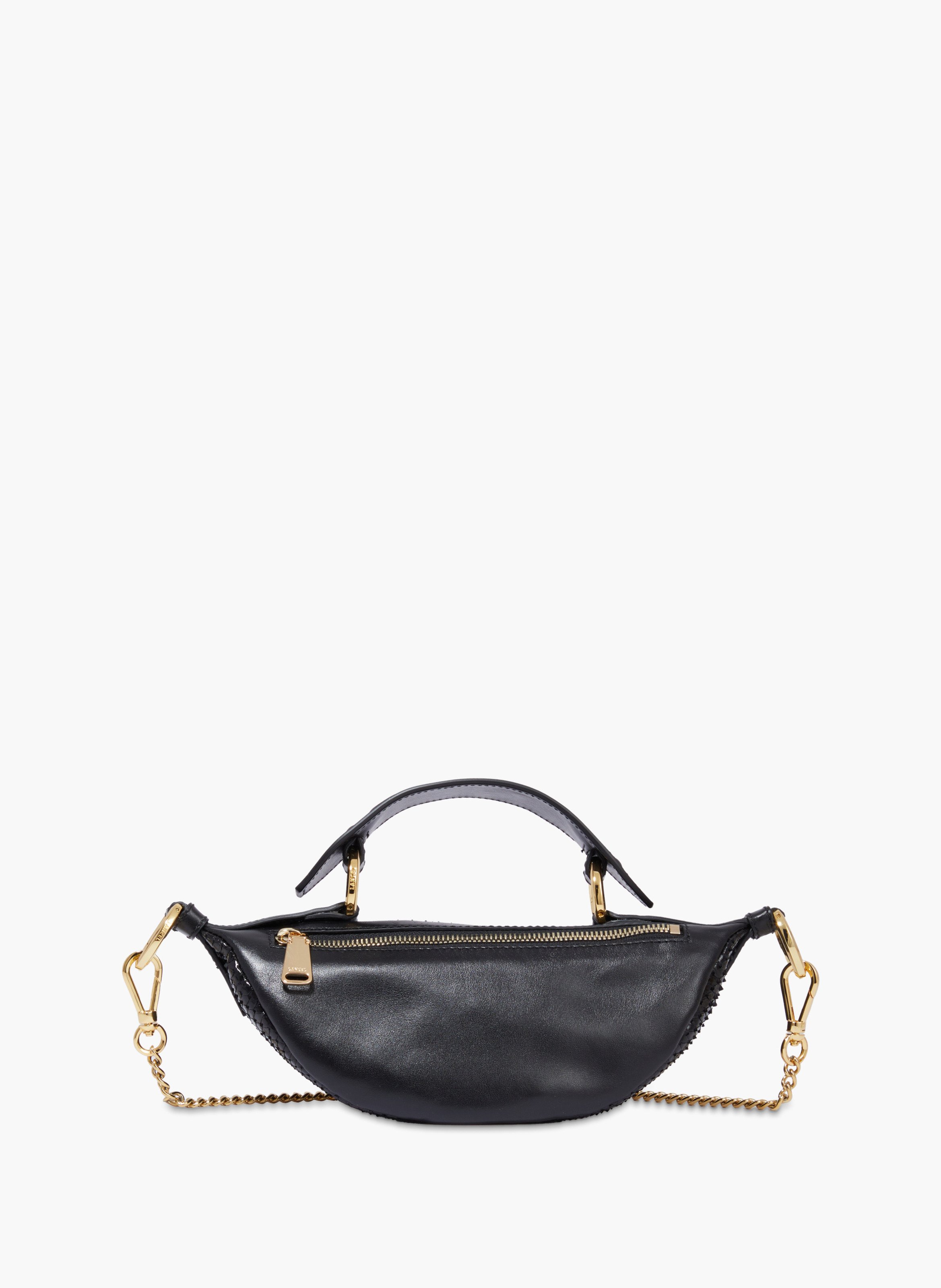 Sac porte croise origami de lancel en python & cuir de vachette lisse LANCEL Noir