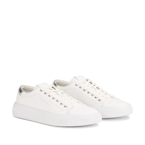 Calvin Klein Leather Trainers In White