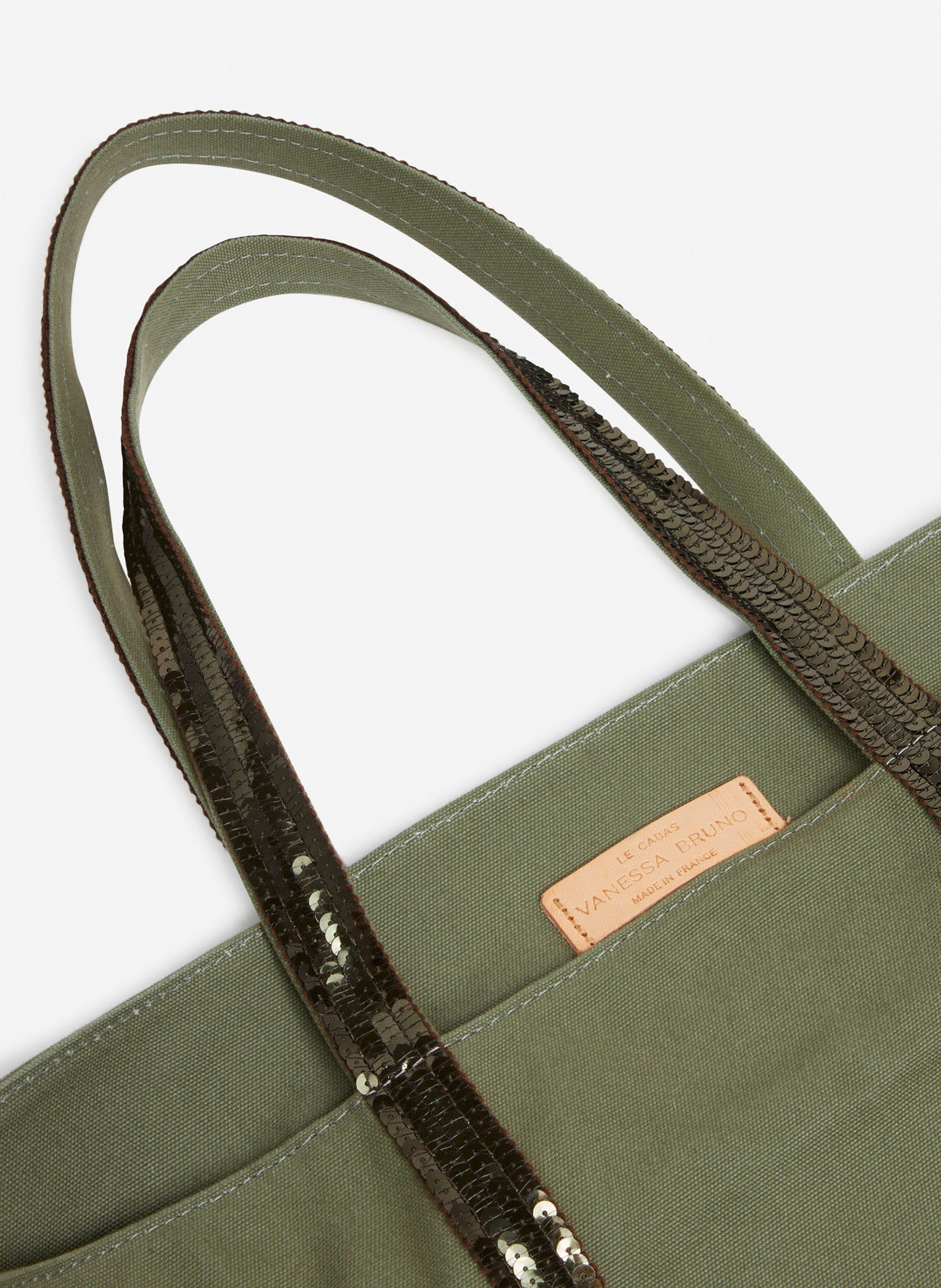 Cabas l zippé en toile VANESSA BRUNO Vert