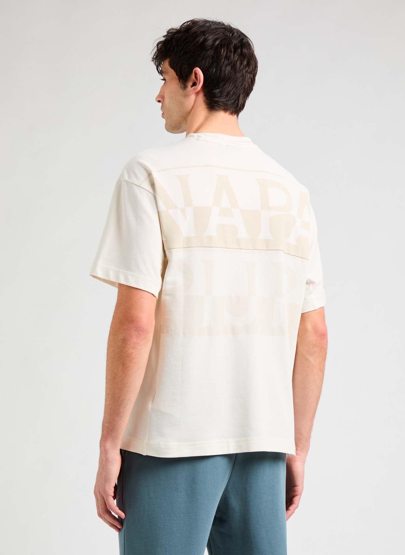 Biker-style cotton t-shirt NAPAPIJRI White