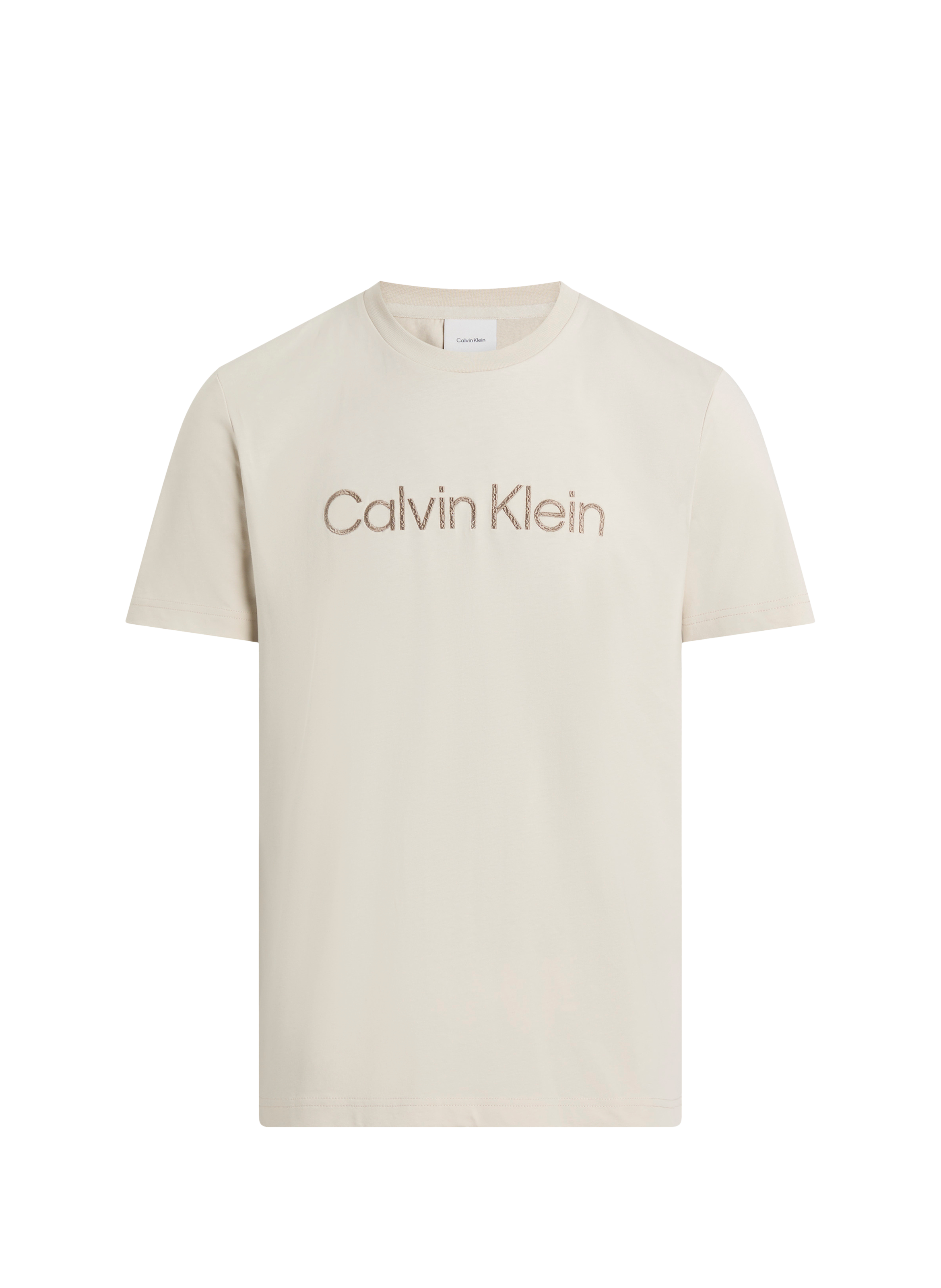 Cotton T-shirt CALVIN KLEIN Beige