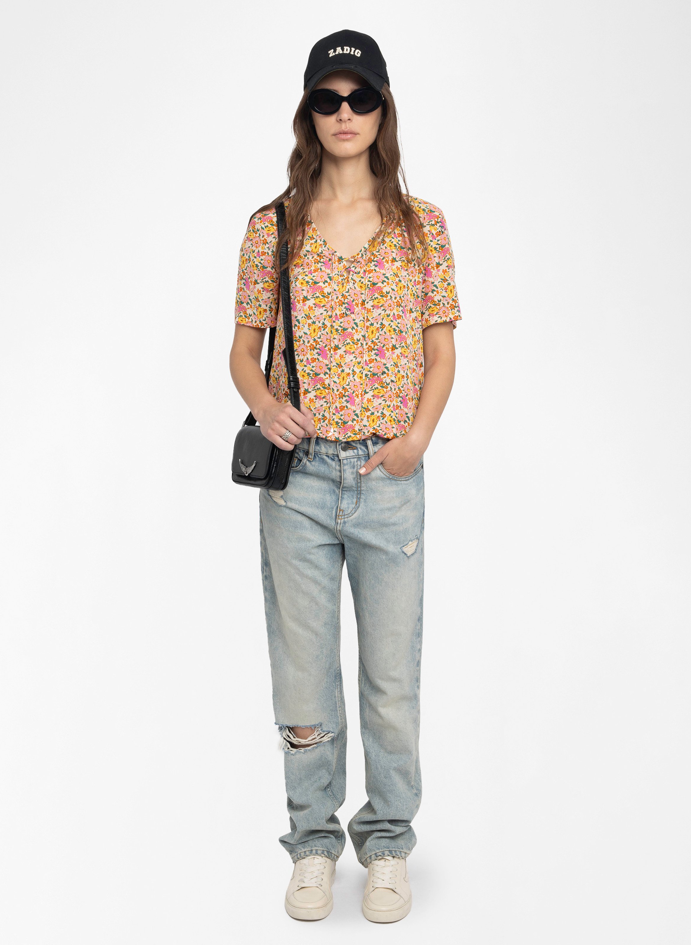 Top droit imprimé terzo ZADIG&VOLTAIRE Blanc