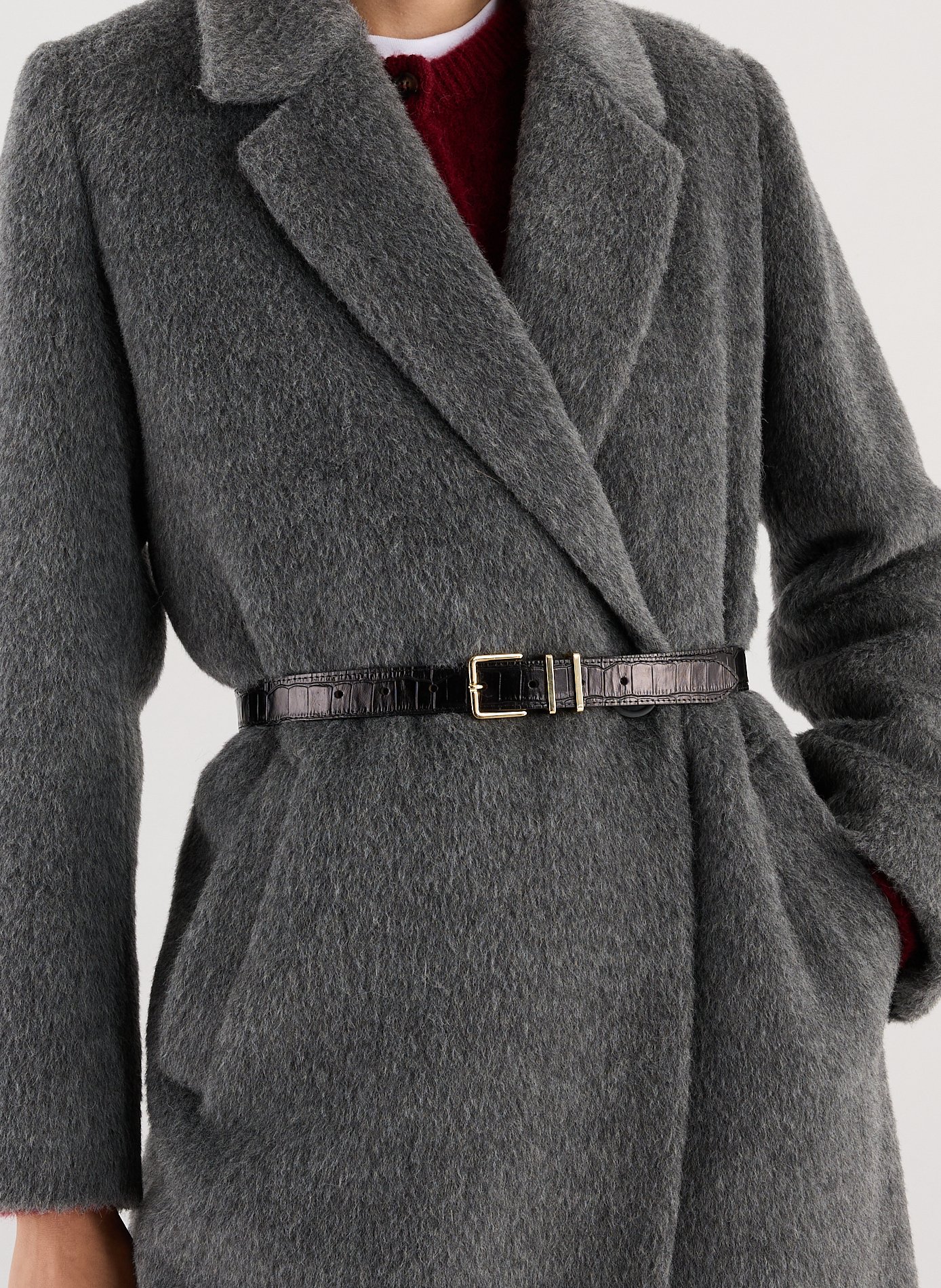 Manteau en laine SAISON 1865 Gris