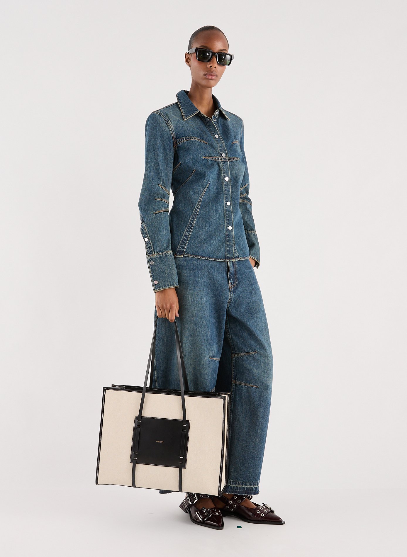 Sac cabas The Large Capri  DEMELLIER LONDON Noir