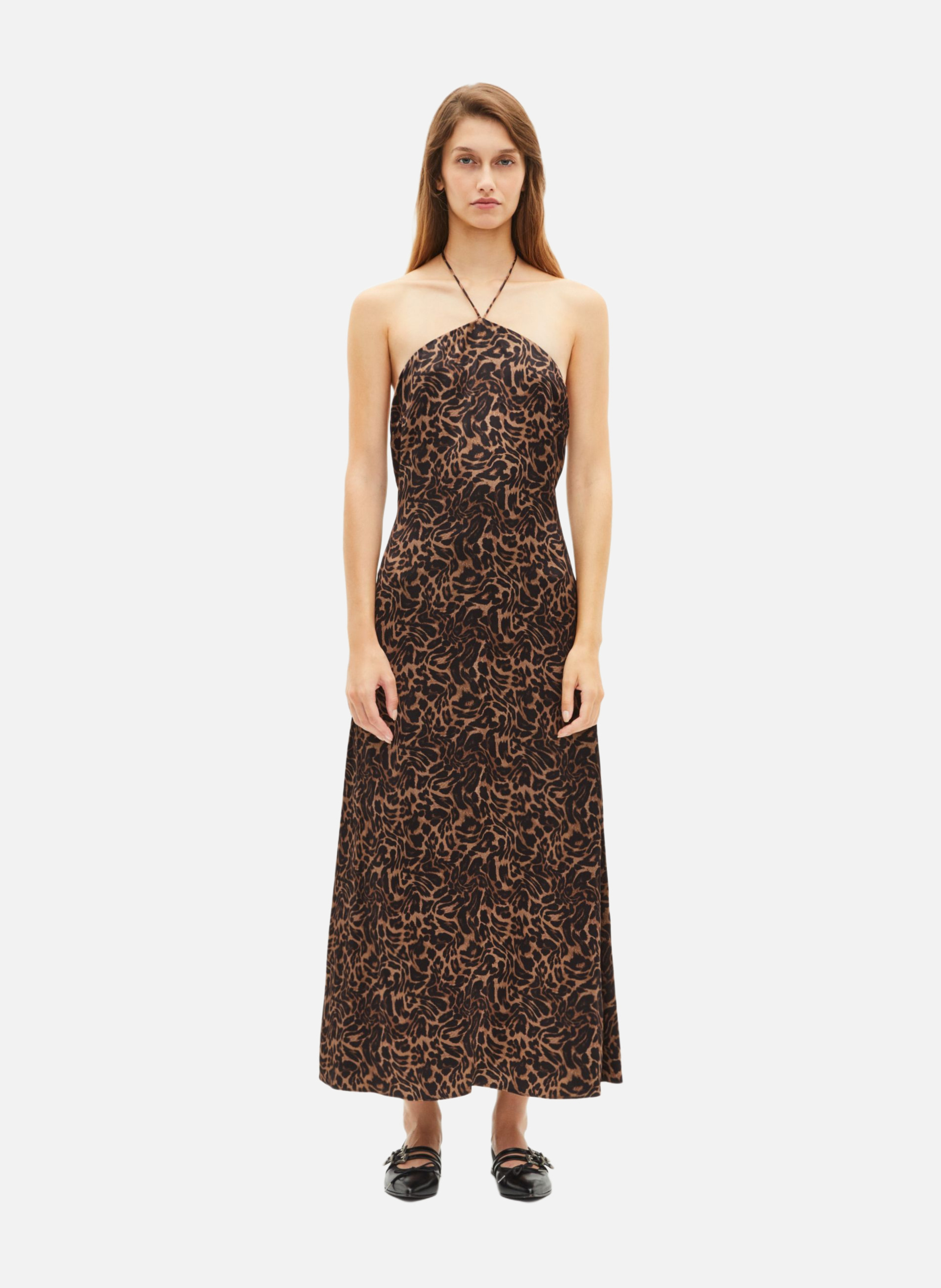 Robe longue sans manches imprimé THE KOOPLES Marron