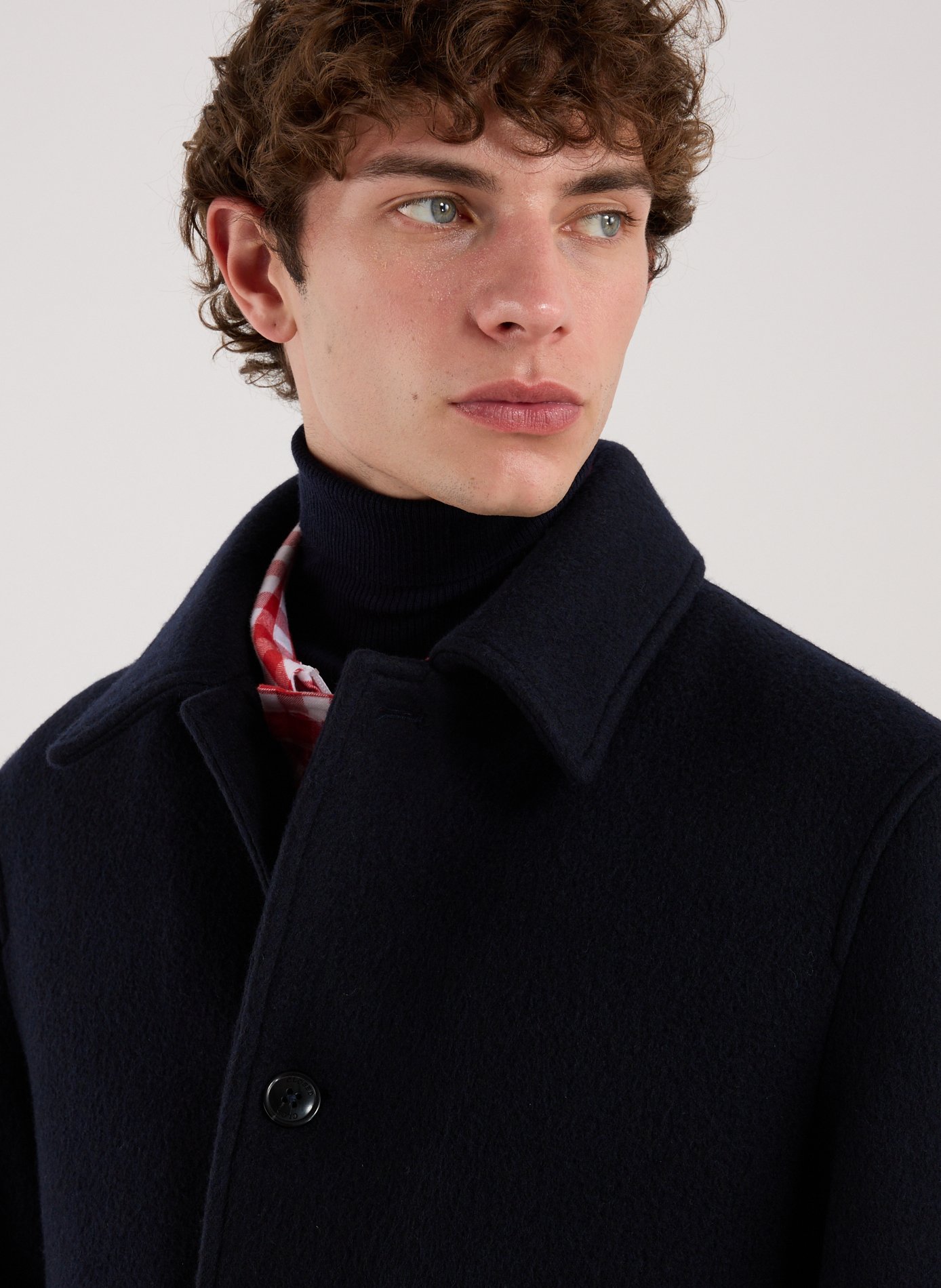 Manteau col classique en laine mélangée CLOSED Bleu