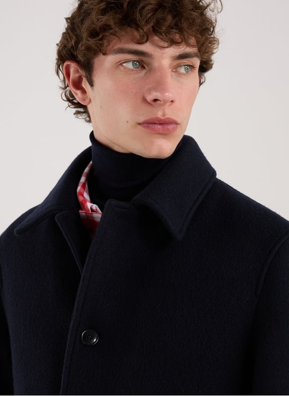 Manteau col classique en laine mélangée | Bleu by CLOSED Manteau col classique en laine mélangée Bleu