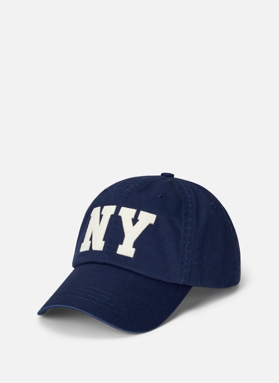 Casquette brodée en coton Bleu by POLO RALPH LAUREN POLO RALPH LAUREN Casquette brodée en coton Bleu