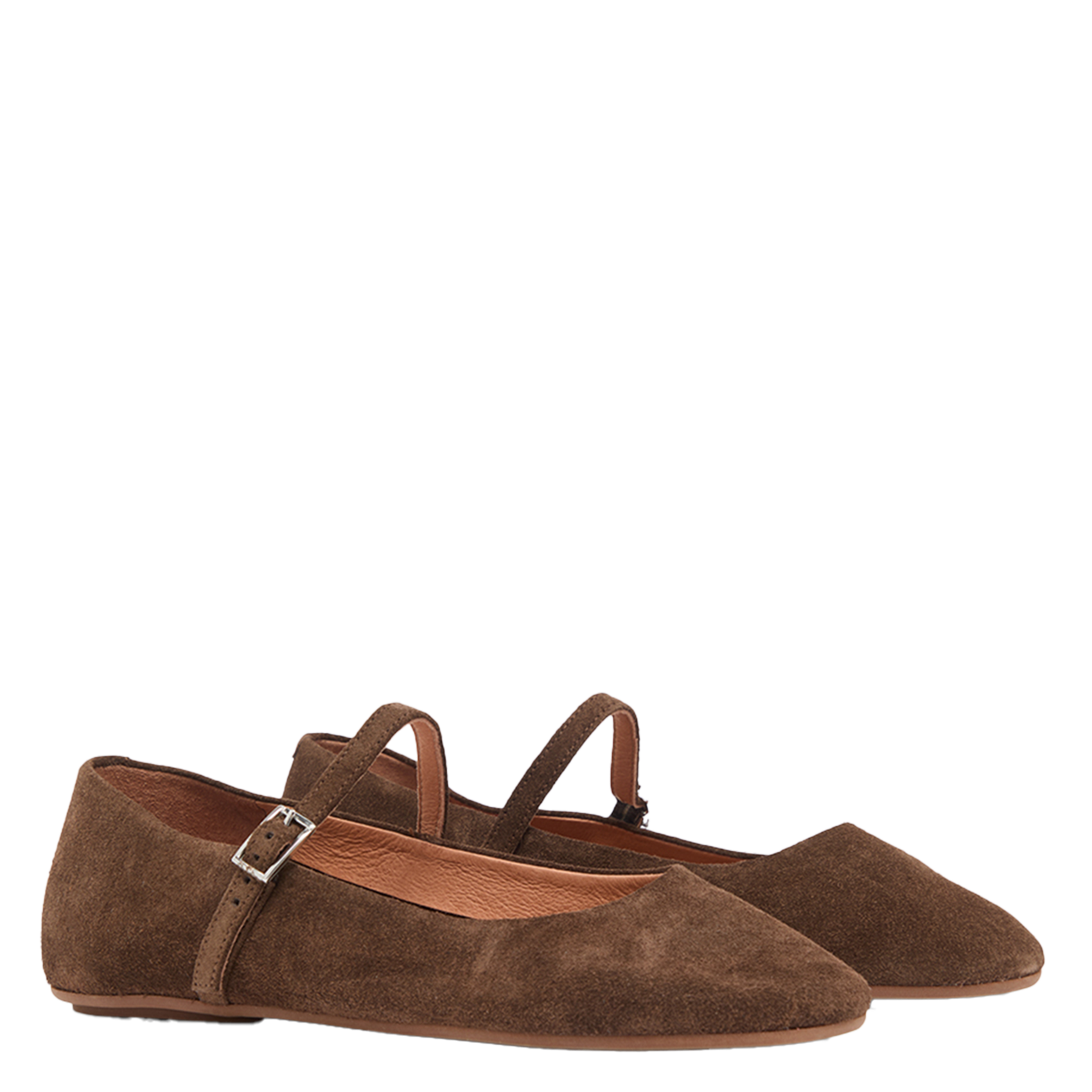 Ballerines en cuir velours drima JONAK Marron