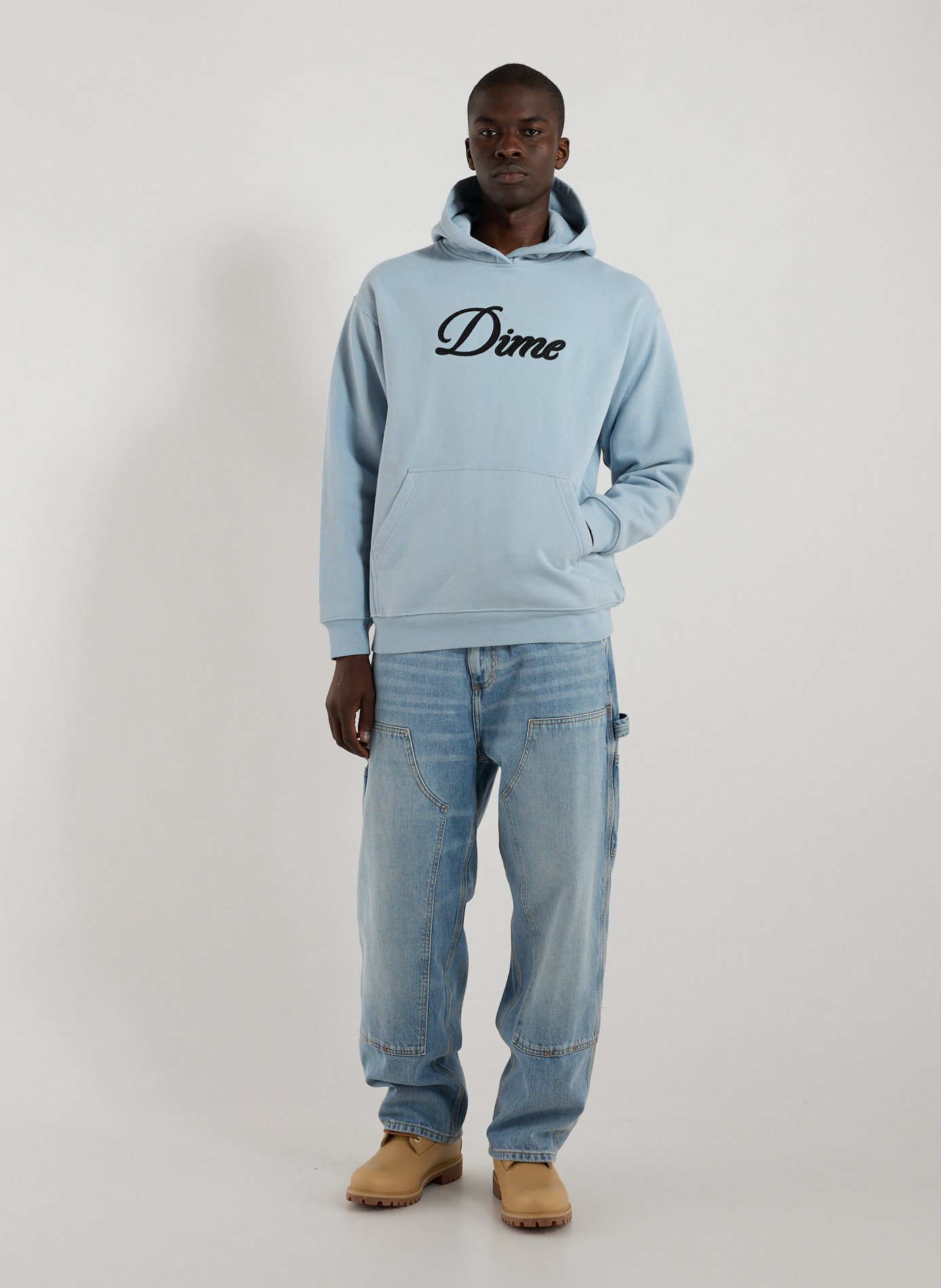 Hoodie en coton mélangé DIME Bleu