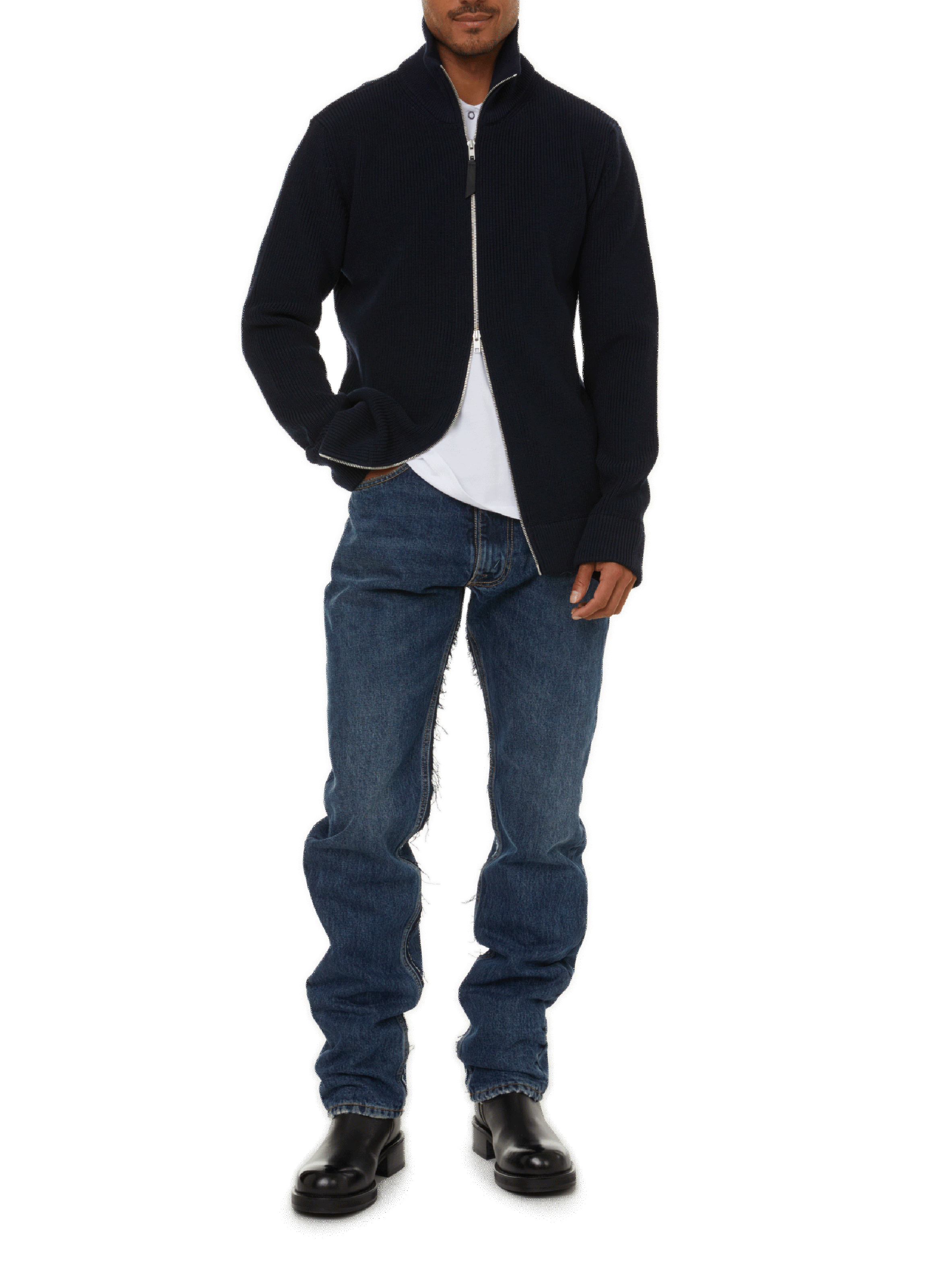 Cotton and wool cardigan  MAISON MARGIELA Blue