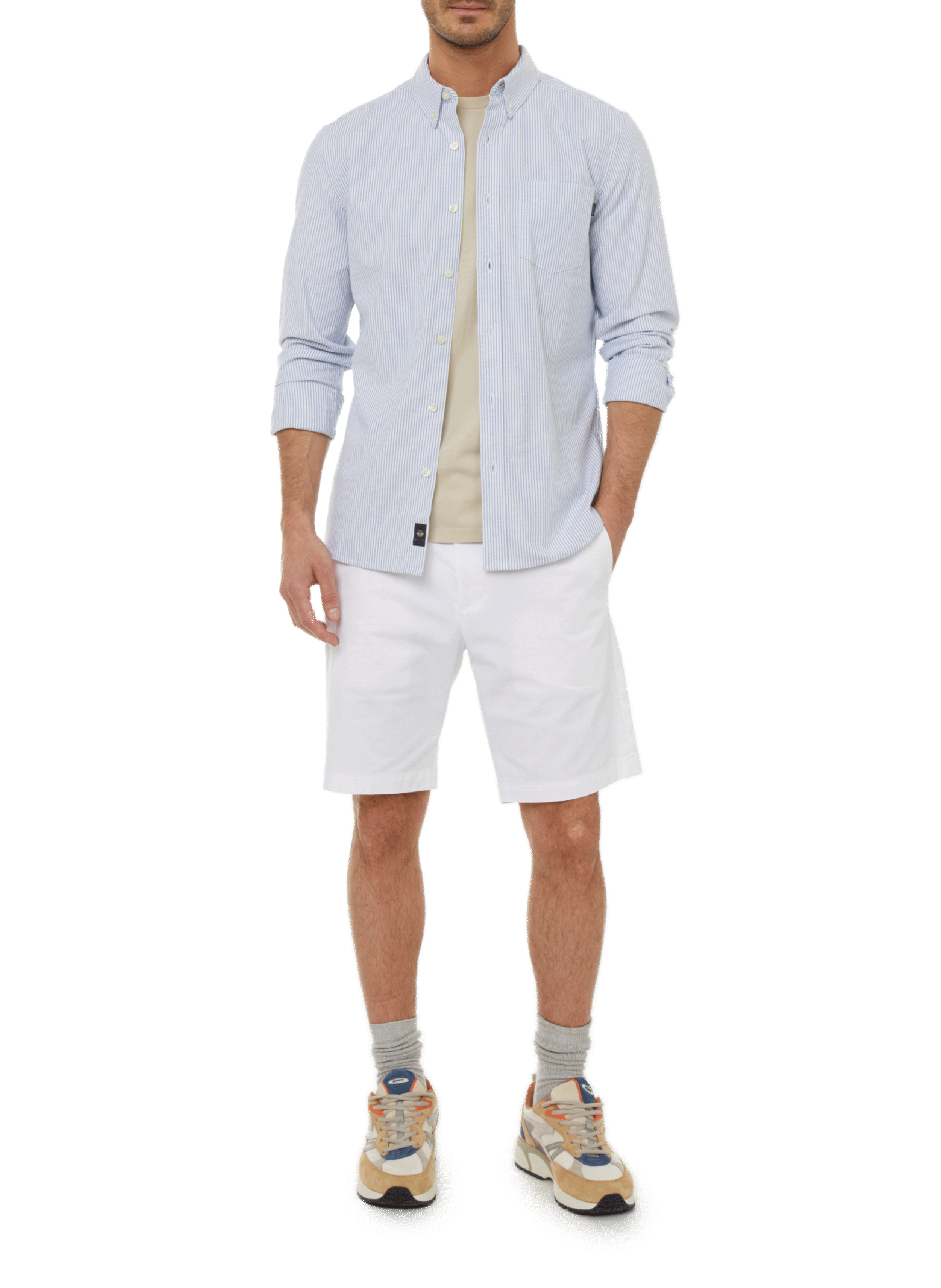 Striped cotton shirt DOCKERS Blue