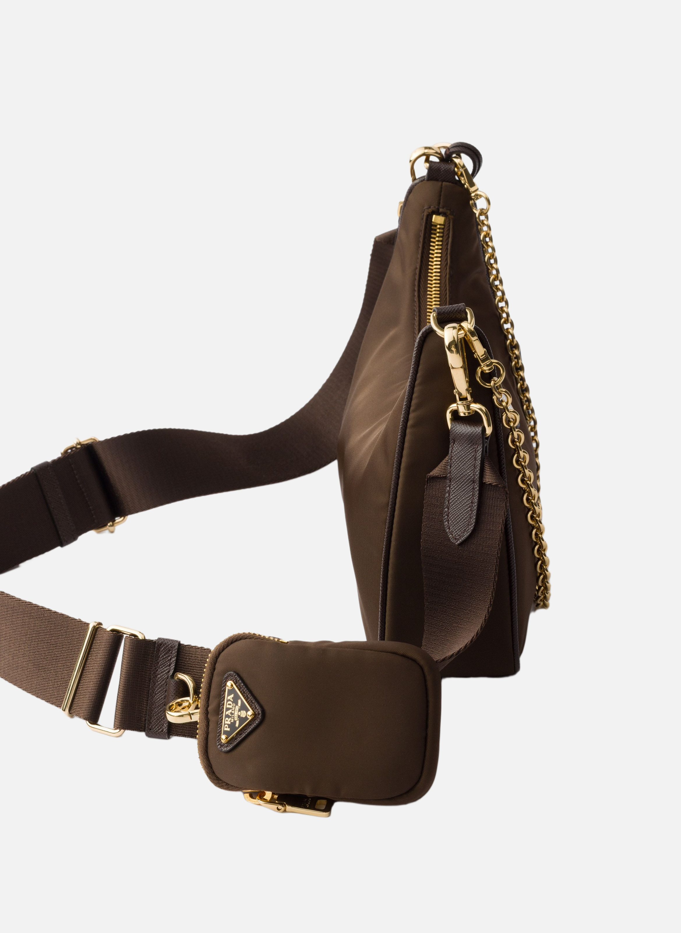 Sac prada re-edition 2005 en re-nylon PRADA Marron