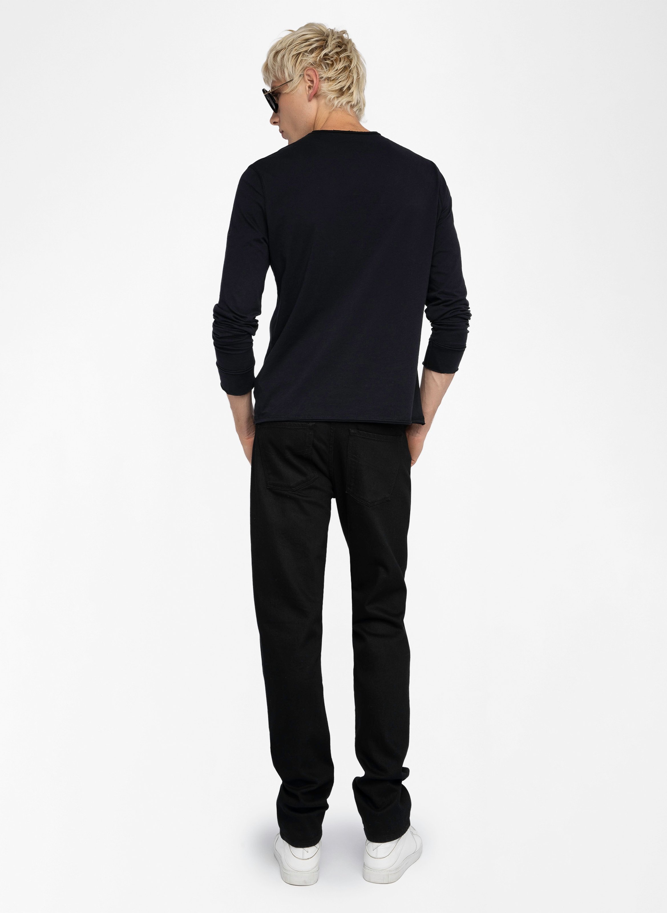 Tes-shirt droit en coton bio monastir ZADIG&VOLTAIRE Noir