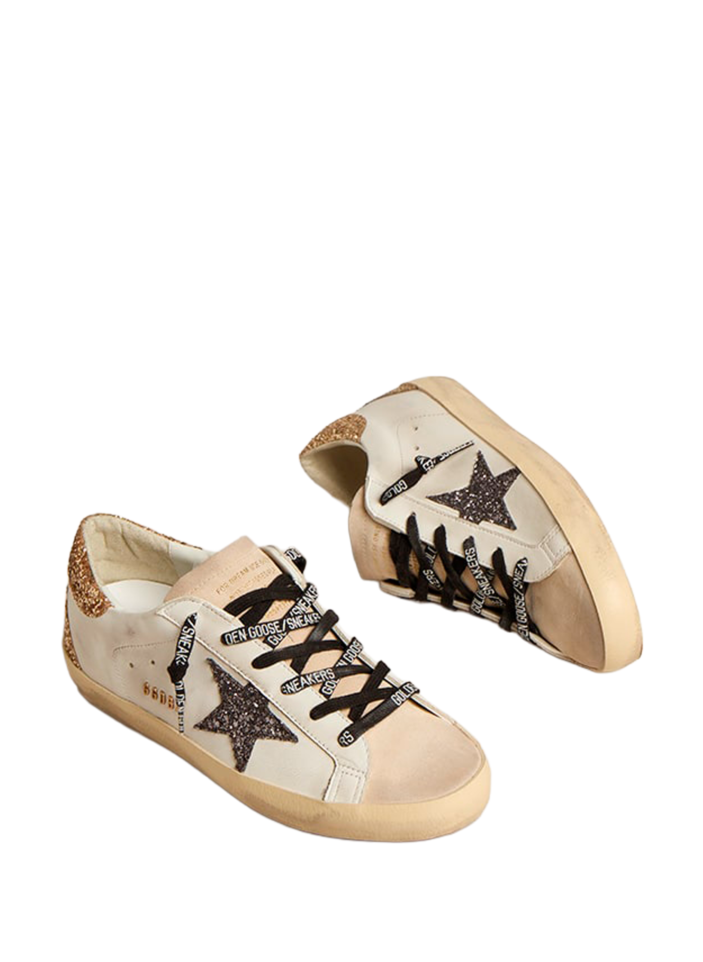 Super Star low-top sneakers in mixed leather GOLDEN GOOSE Multicolour